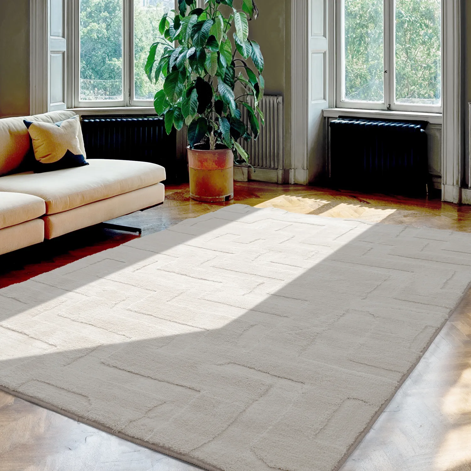 Hochflorteppiche - Tripoli (creme)