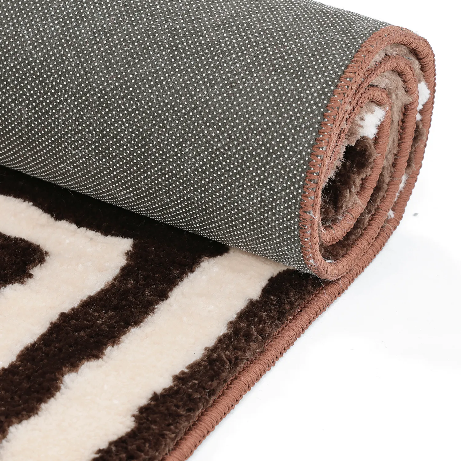 Tapis shaggy - Volos (crème/marron)