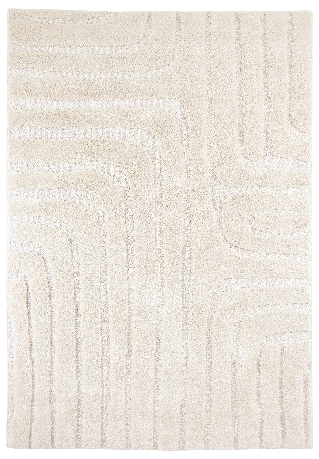 Tapis à poils longs - Elvira (blanc cassé)