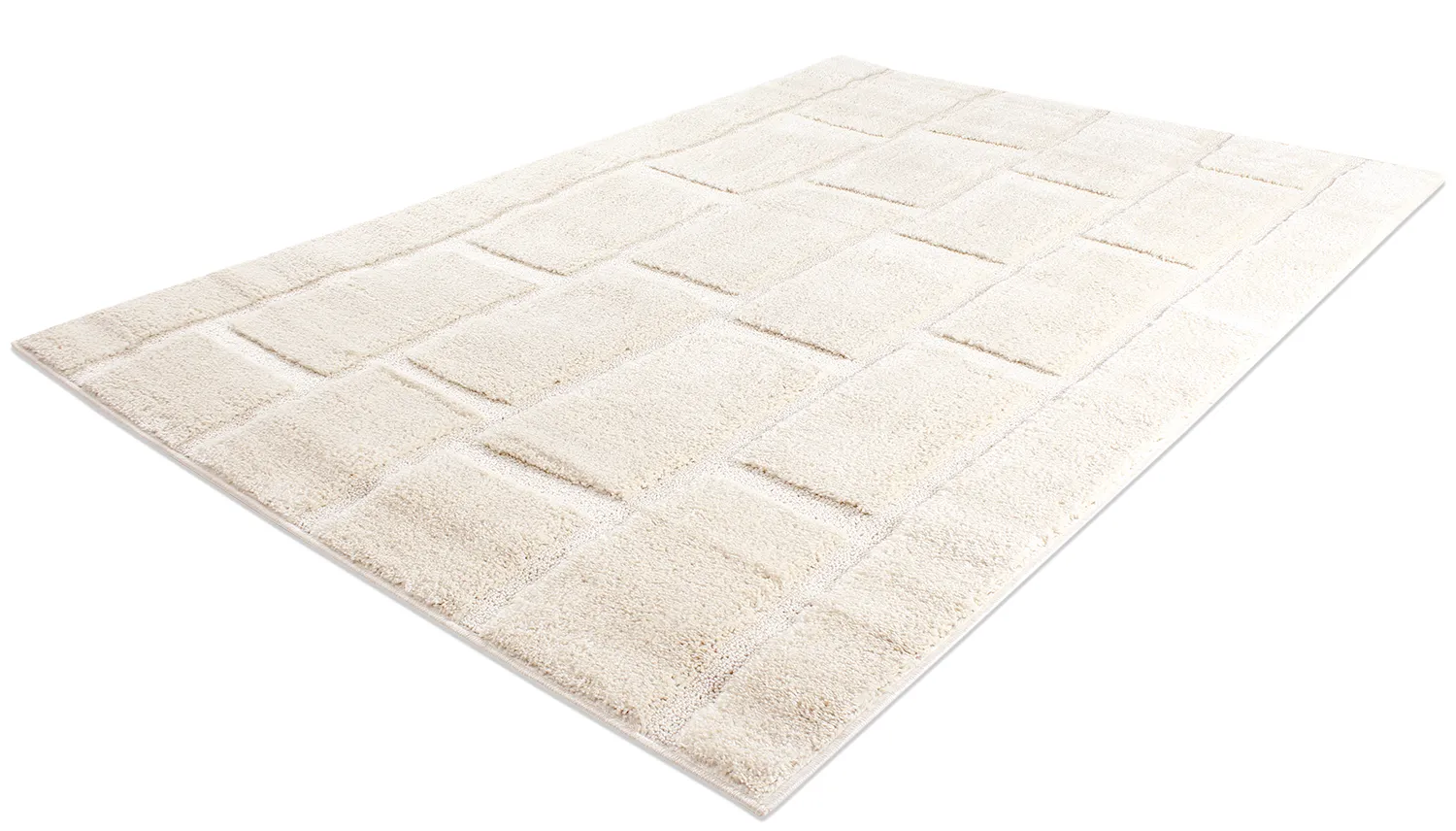 Tapis moelleux - Juna (blanc cassé)