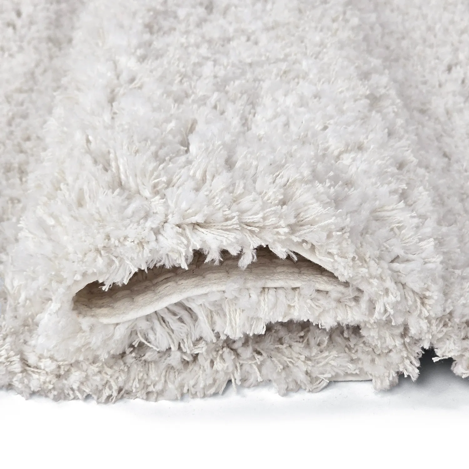 Hochflorteppiche - Combarro Solid Cotton Shaggy (creme)
