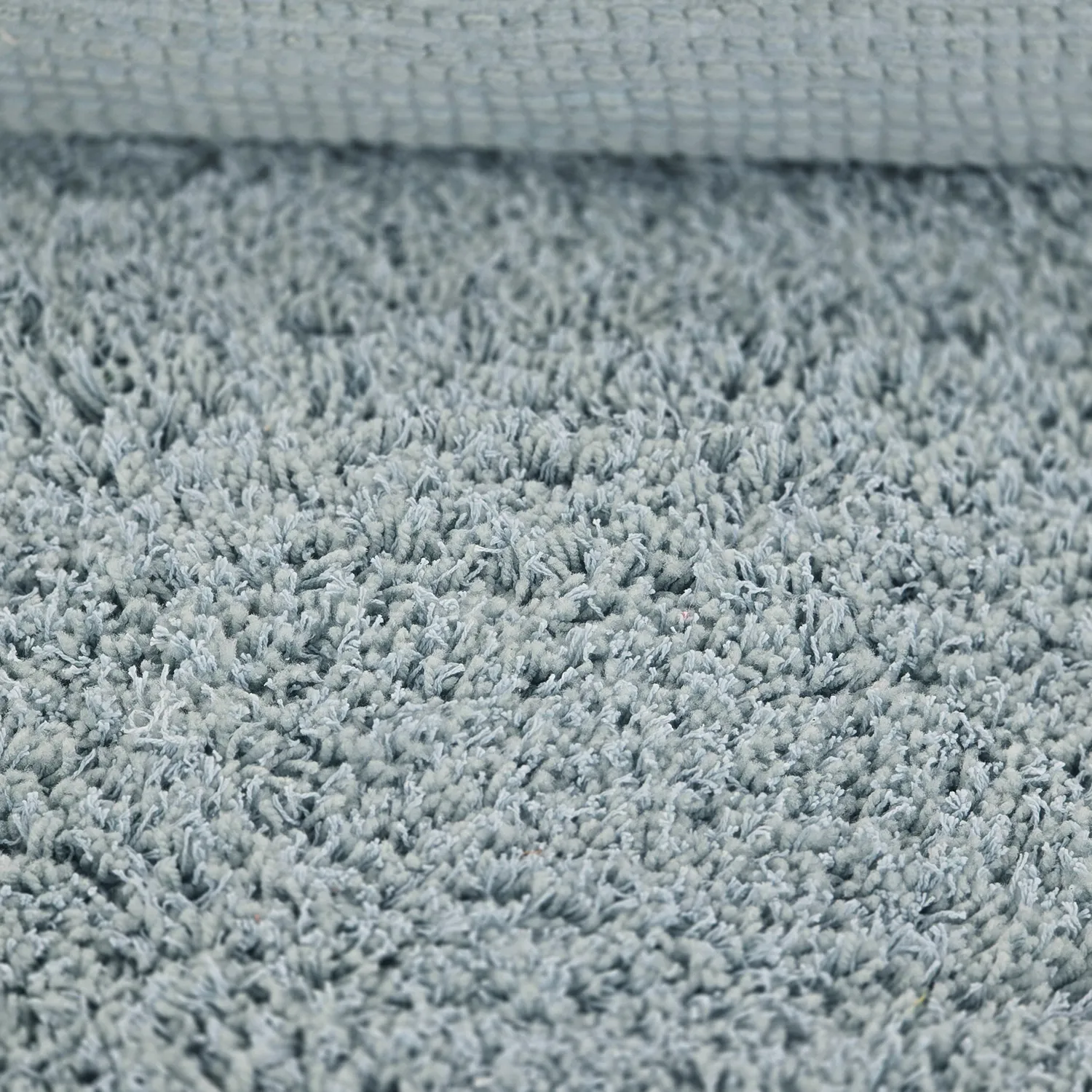 Hochflorteppiche - Combarro Solid Cotton Shaggy (hellblau)