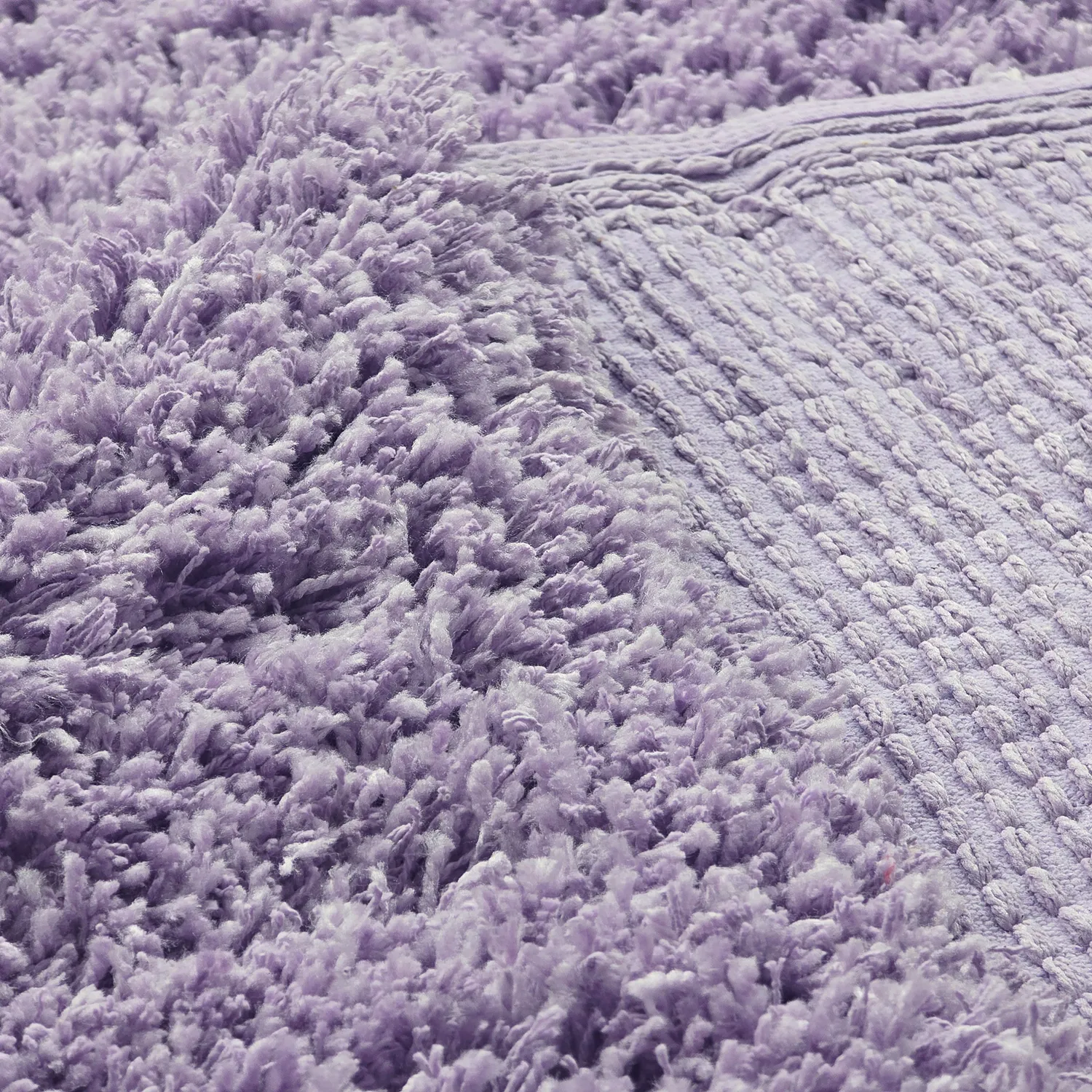 Hochflorteppiche - Combarro Solid Cotton Shaggy (hellviolett)