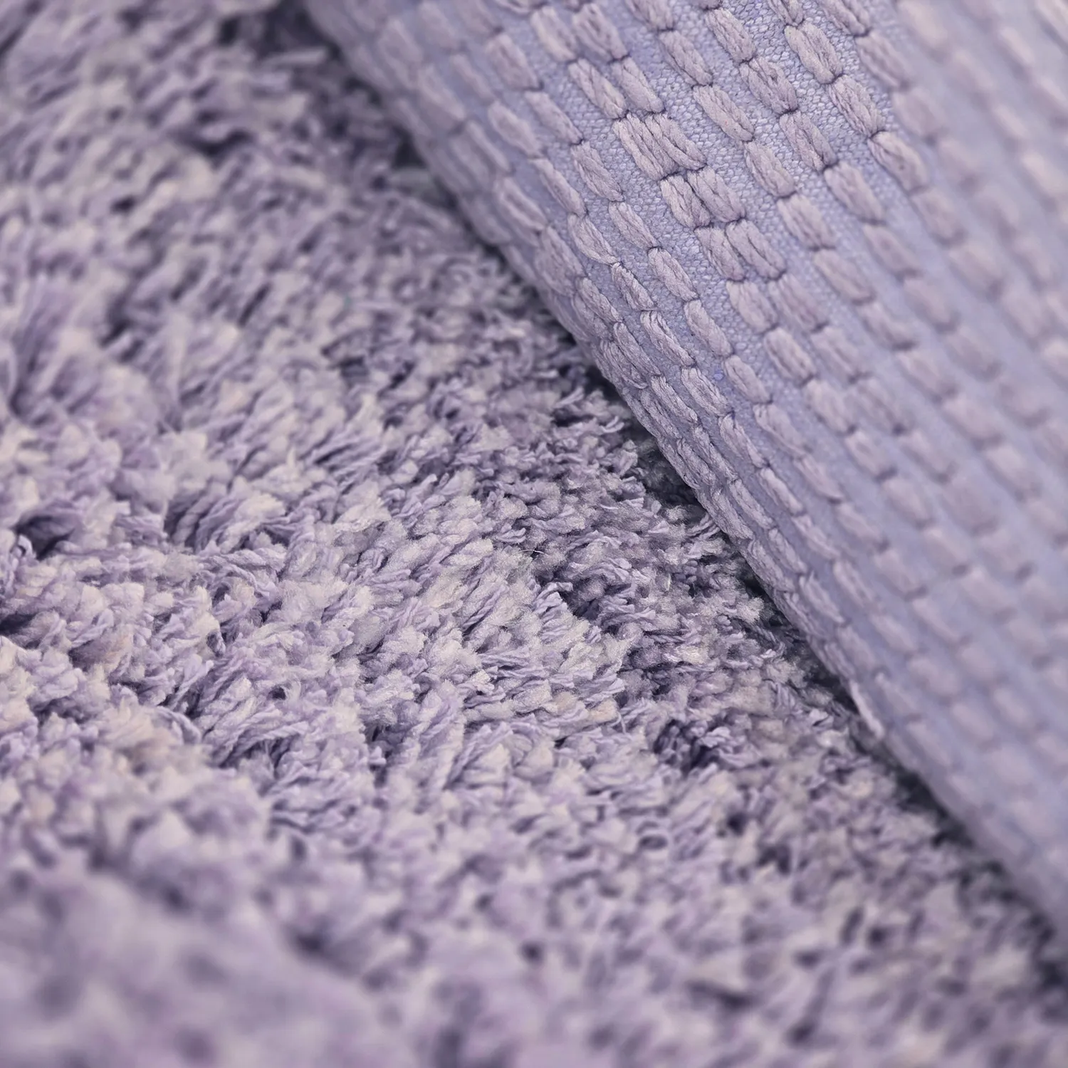 Hochflorteppiche - Combarro Solid Cotton Shaggy (hellviolett)