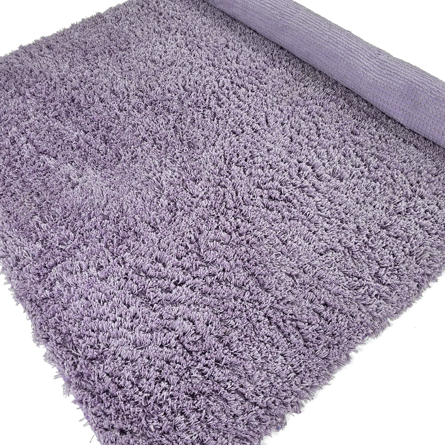 Hochflorteppiche - Combarro Solid Cotton Shaggy (hellviolett)