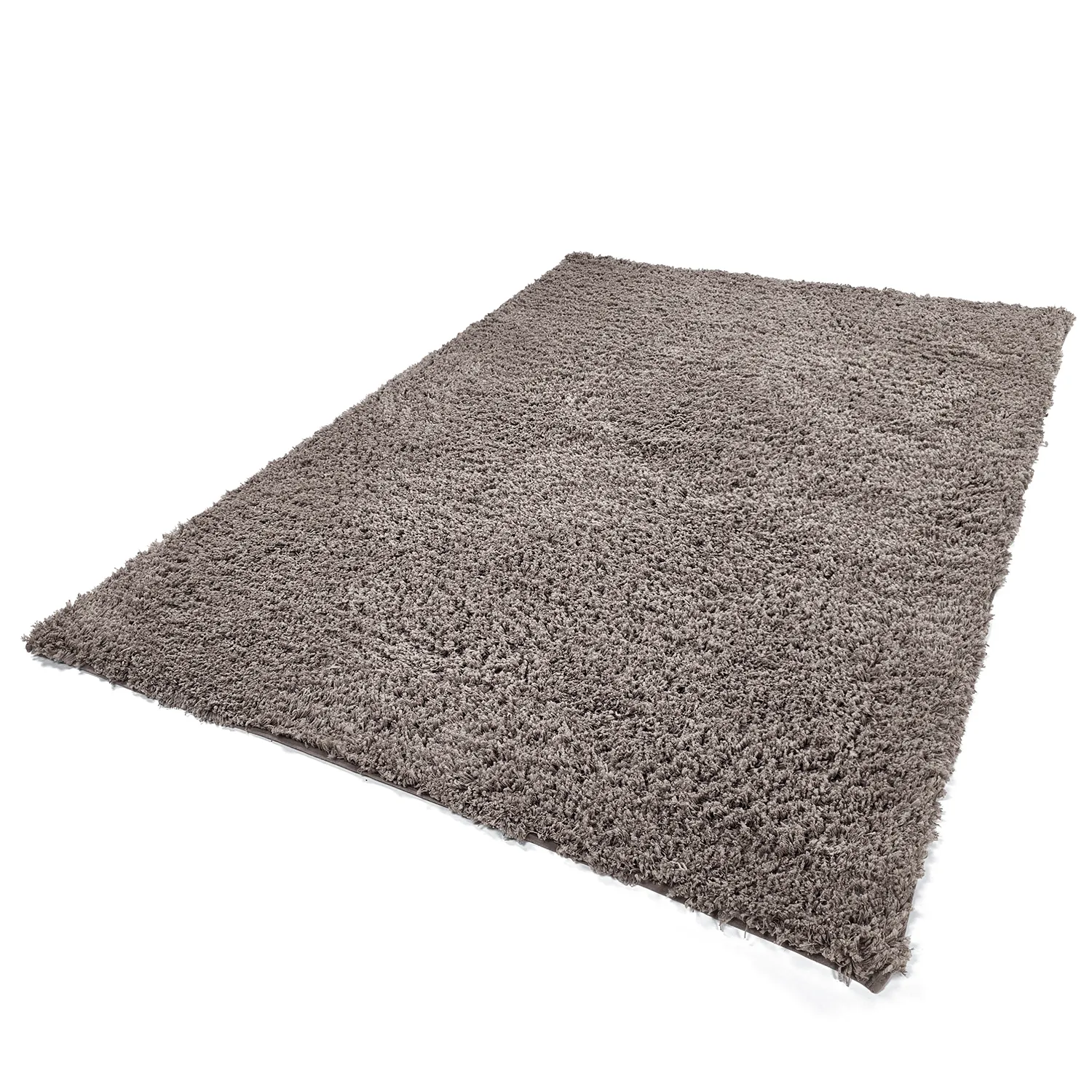 Hochflorteppiche - Combarro Solid Cotton Shaggy (taupe)