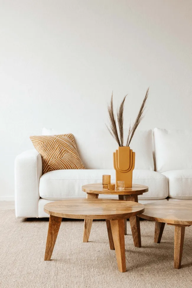 Couchtisch - Vintage - 65 cm round (natur)