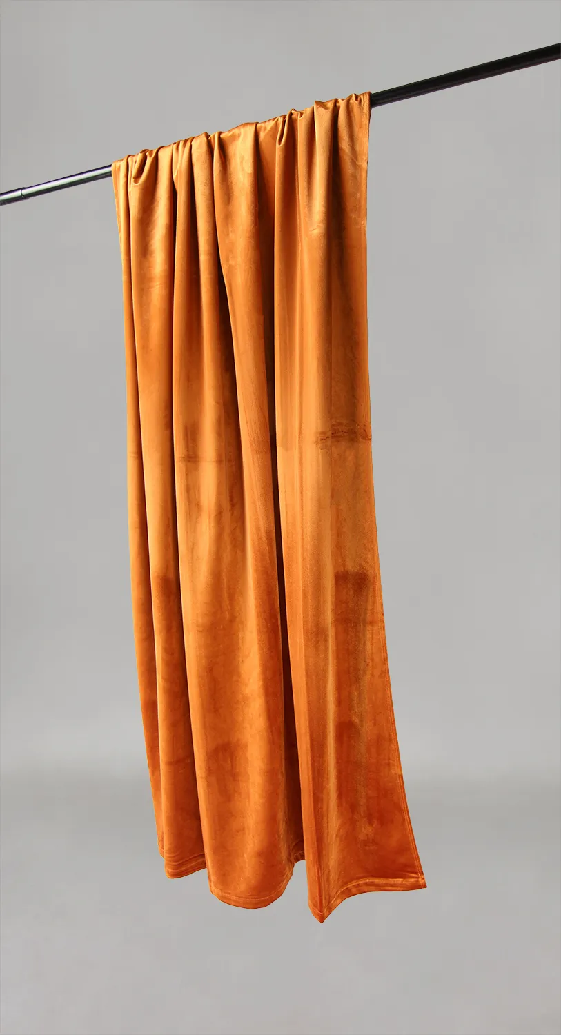 Vorhänge - Samtvorhang Marlyn (orange)