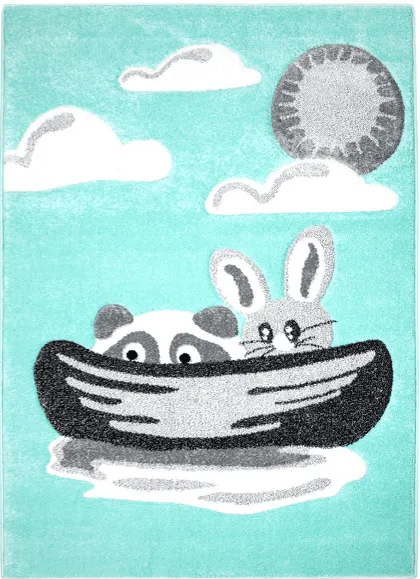 Kinderteppich - Bueno Bunny (Türkis)