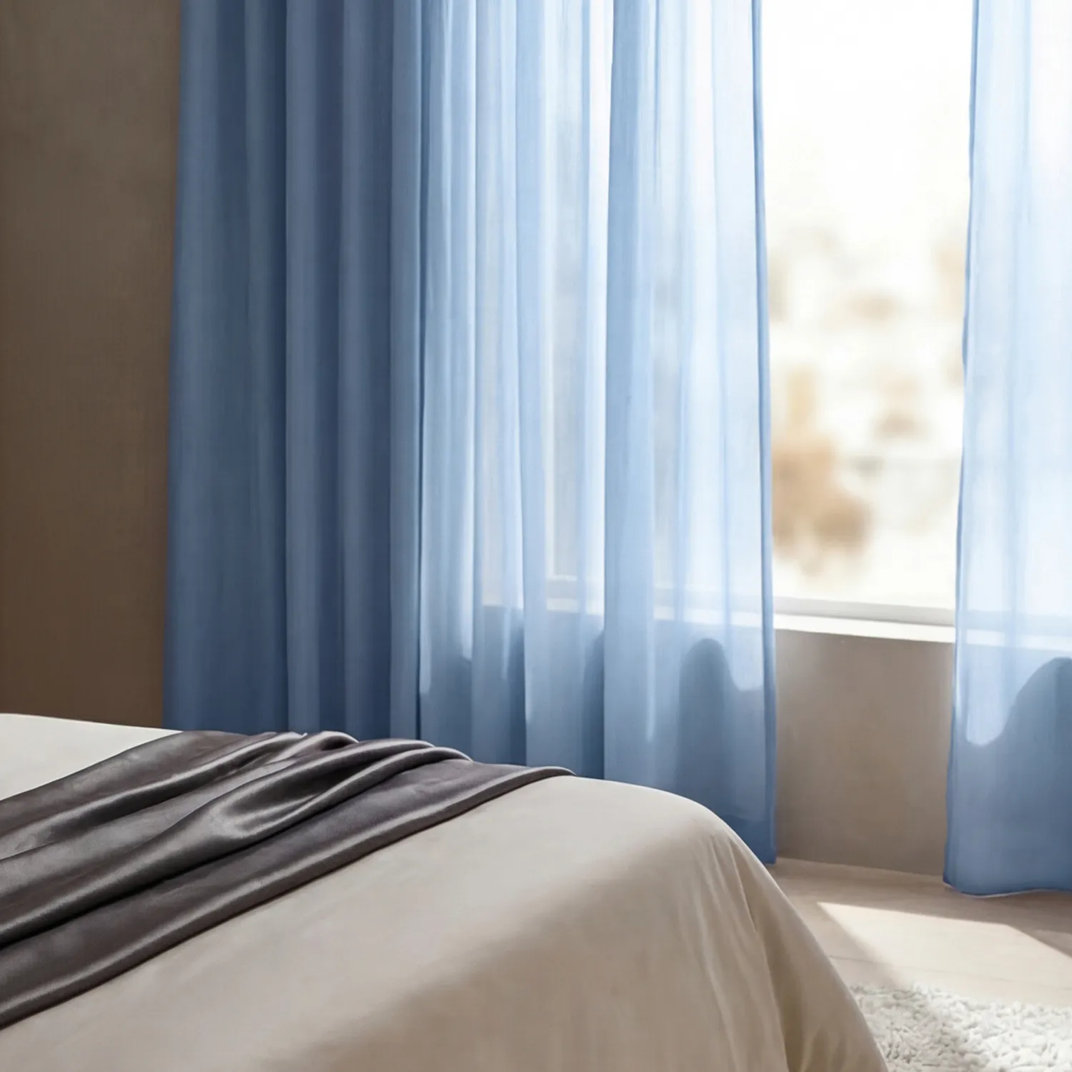 Vorhänge 2er-Pack - Baumwollvorhang Selena (blau)