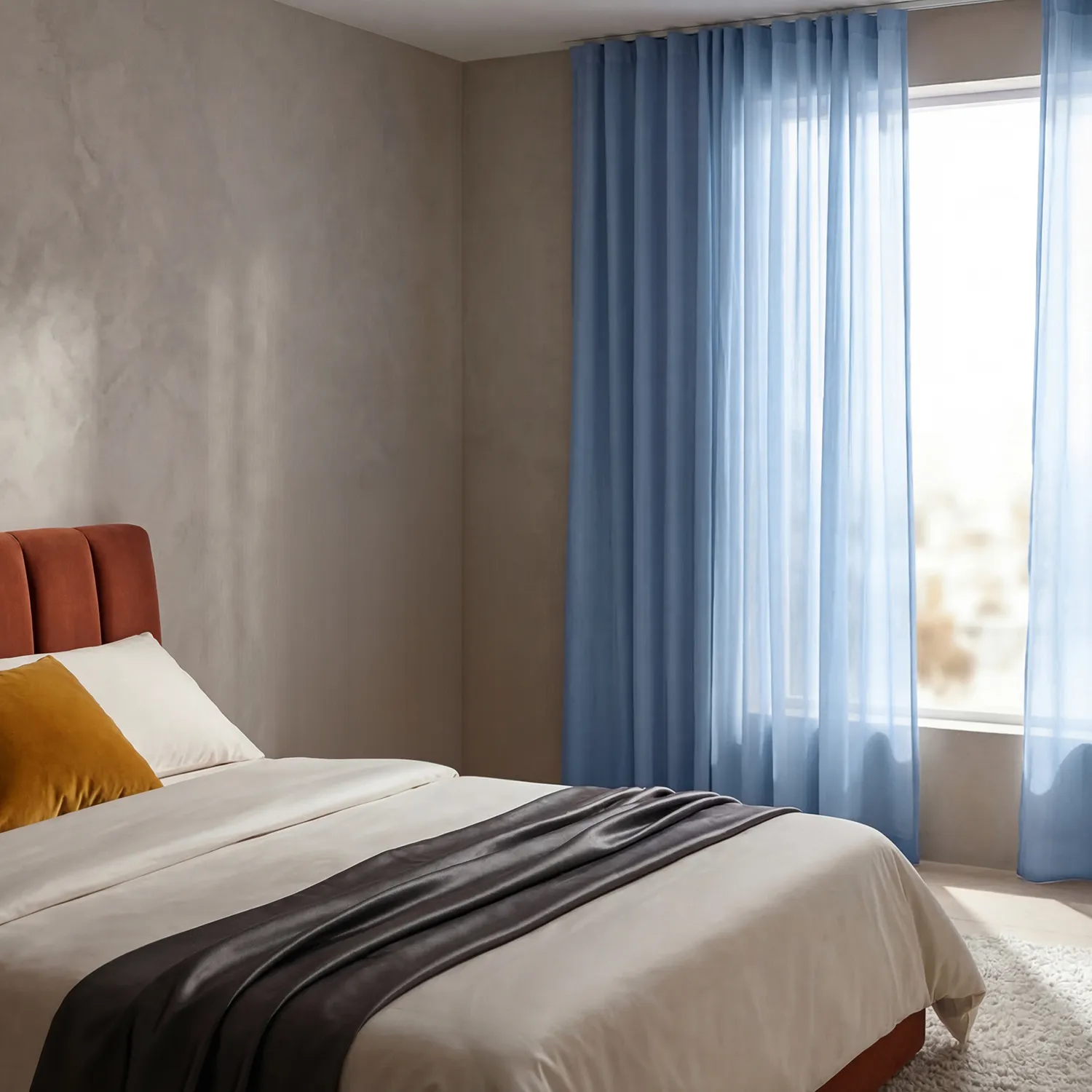 Vorhänge 2er-Pack - Baumwollvorhang Selena (blau)