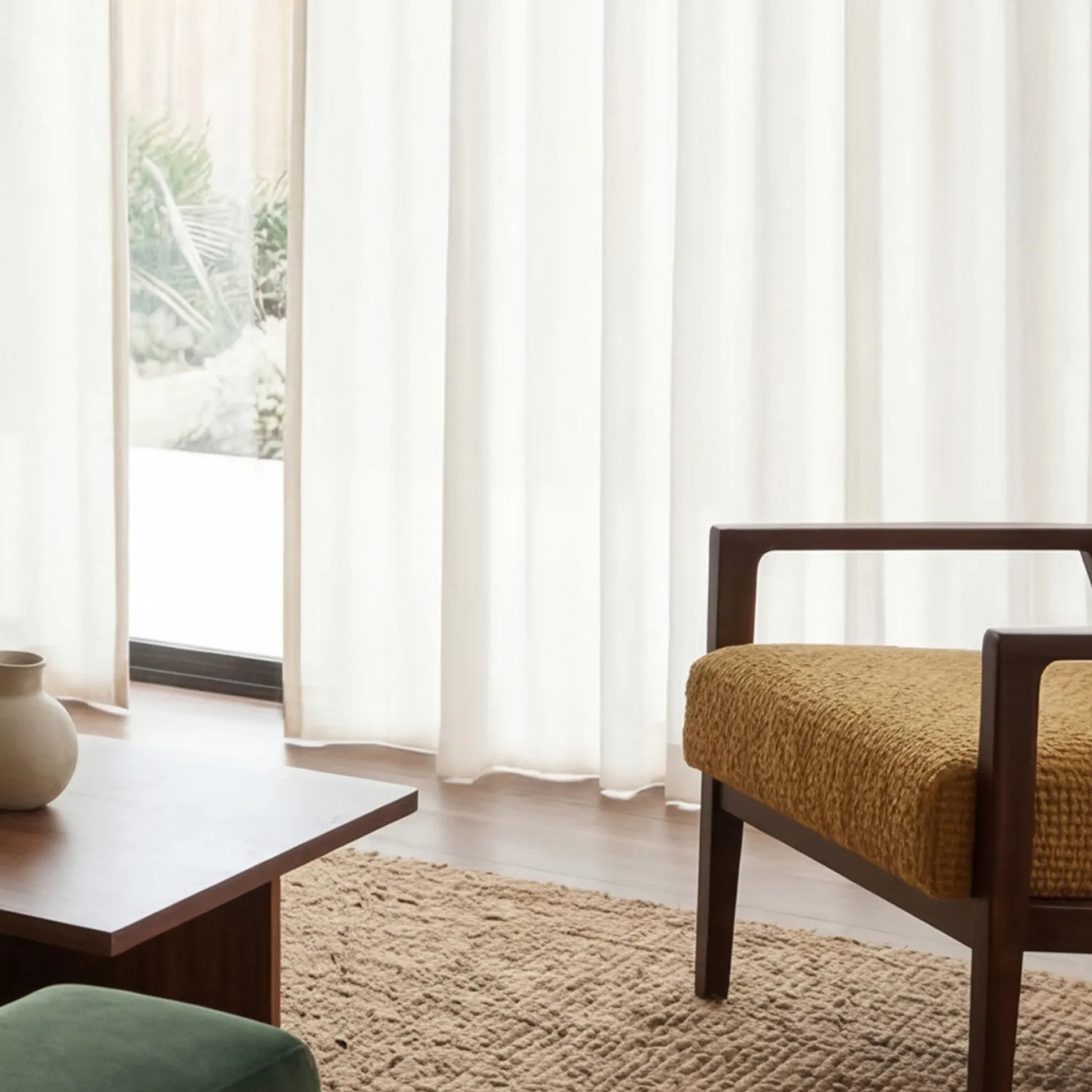 Rideaux Lot de 2 - Rideaux en coton Selena (crème)