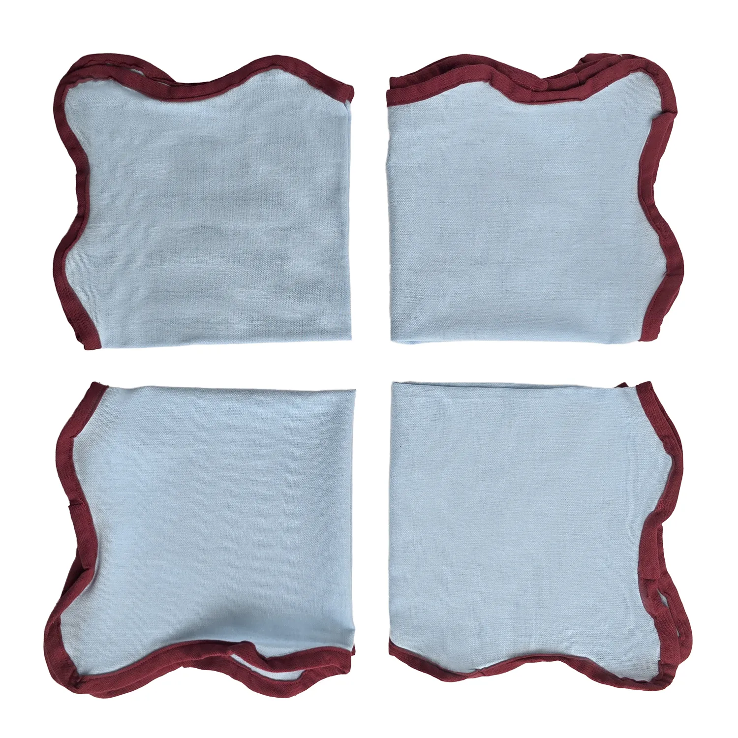 Serviettes en tissu - lot de 4 Yrsa (bleu)