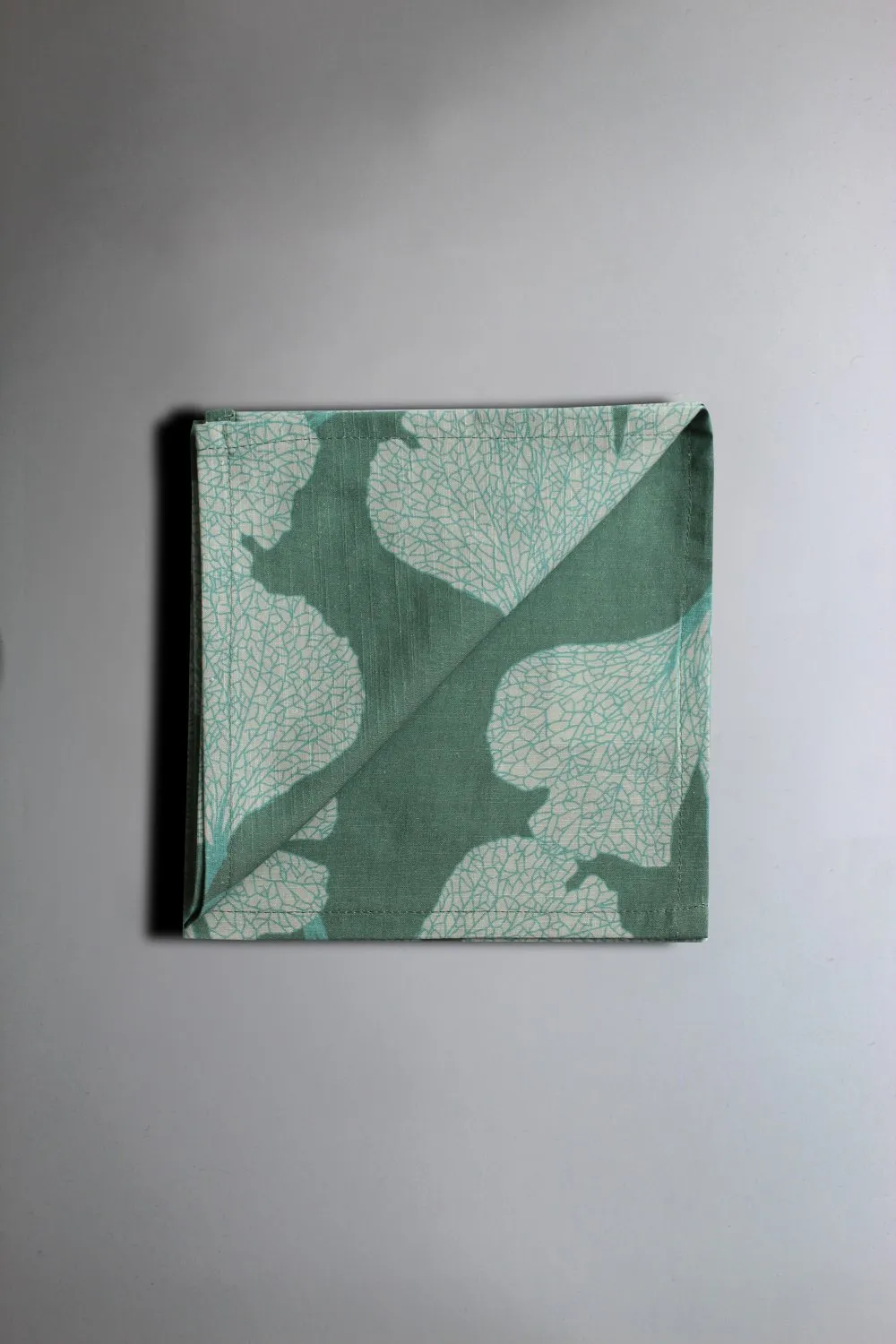 Serviettes de table en tissu - lot de 4 Abril (vert foncé)