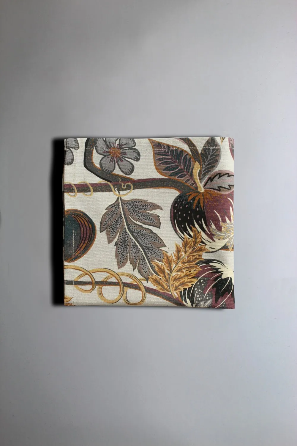 Serviettes de table en tissu - lot de 4 Lise (marron)