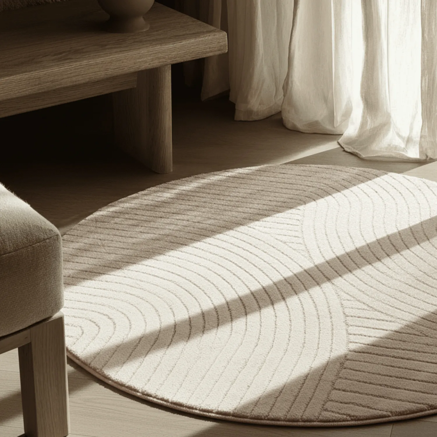 Runde Teppiche - Devon (cream)