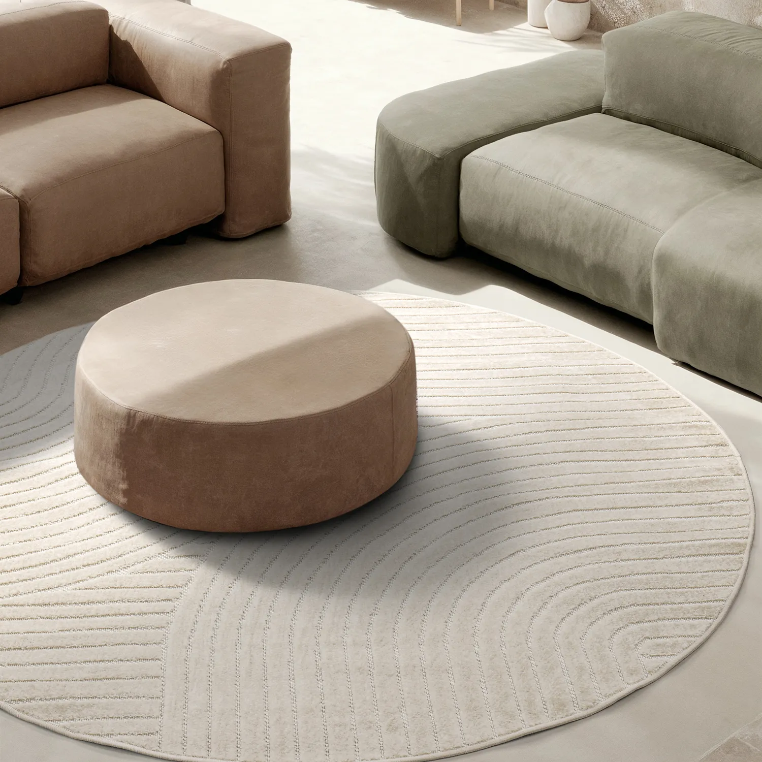 Runde Teppiche - Devon (cream)