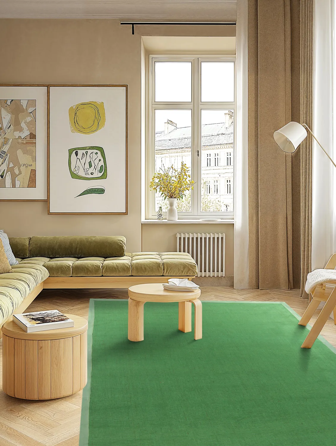 Sisal-Teppich - Agave (grün)