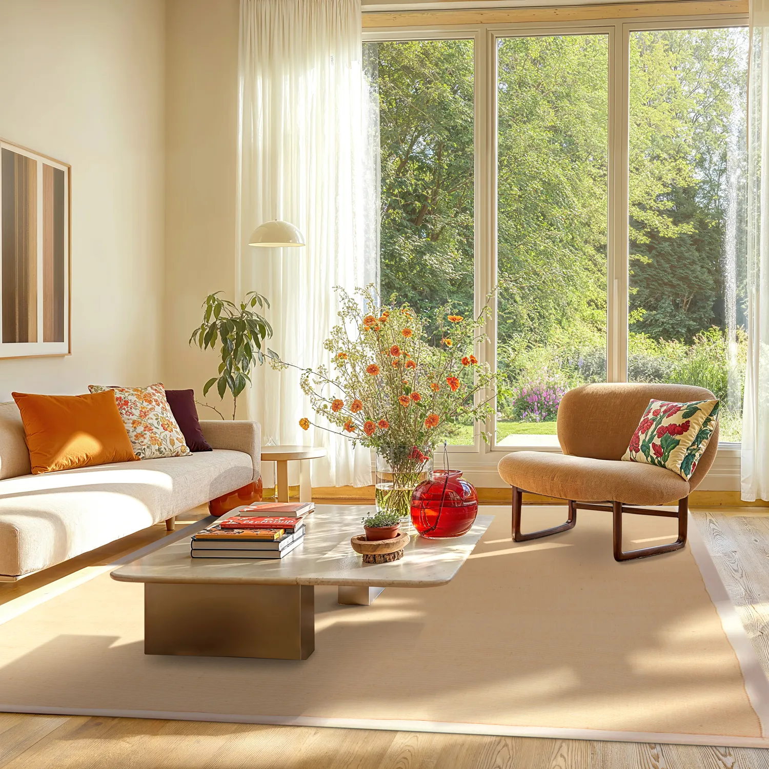 Sisal-Teppich - Agave (aprikose)