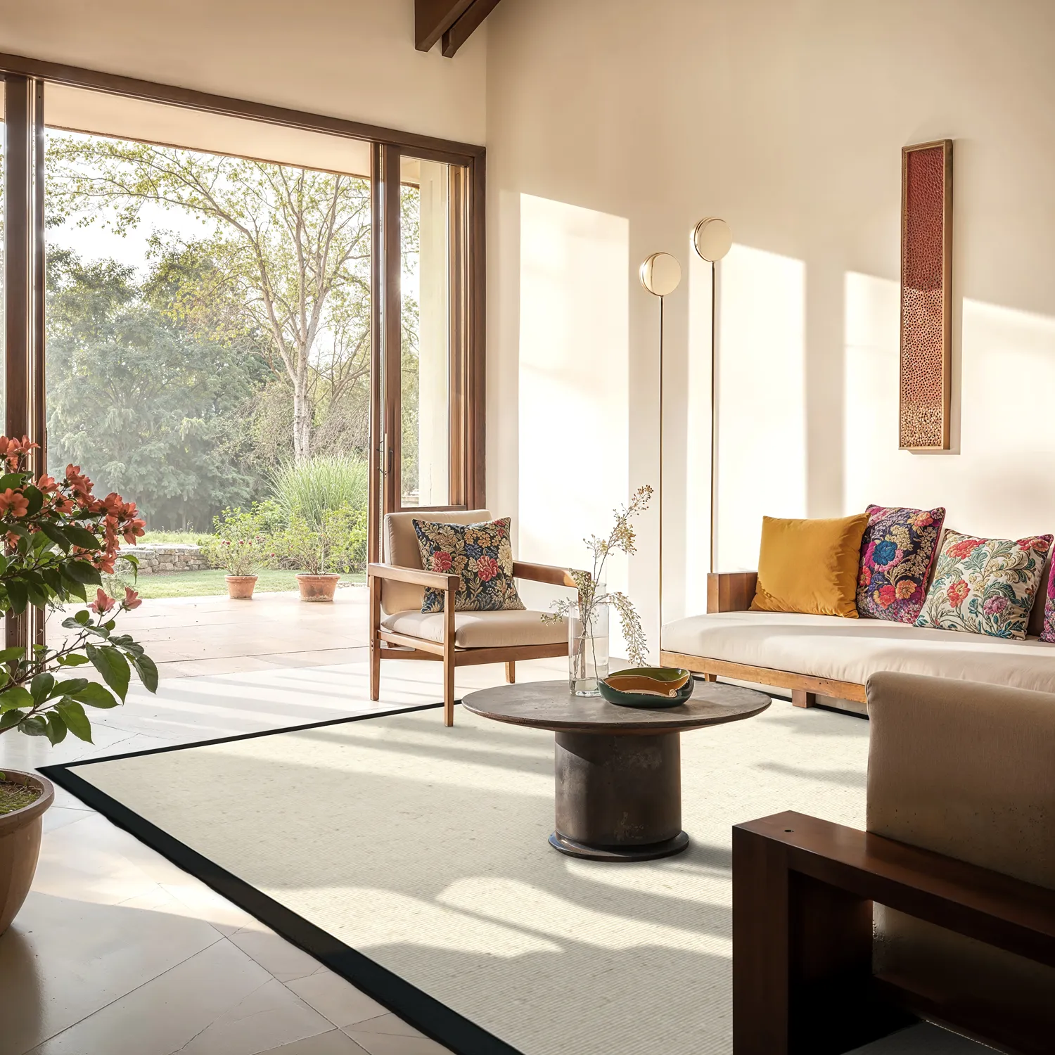 Sisal-Teppich - Agave (schwarz/offwhite)