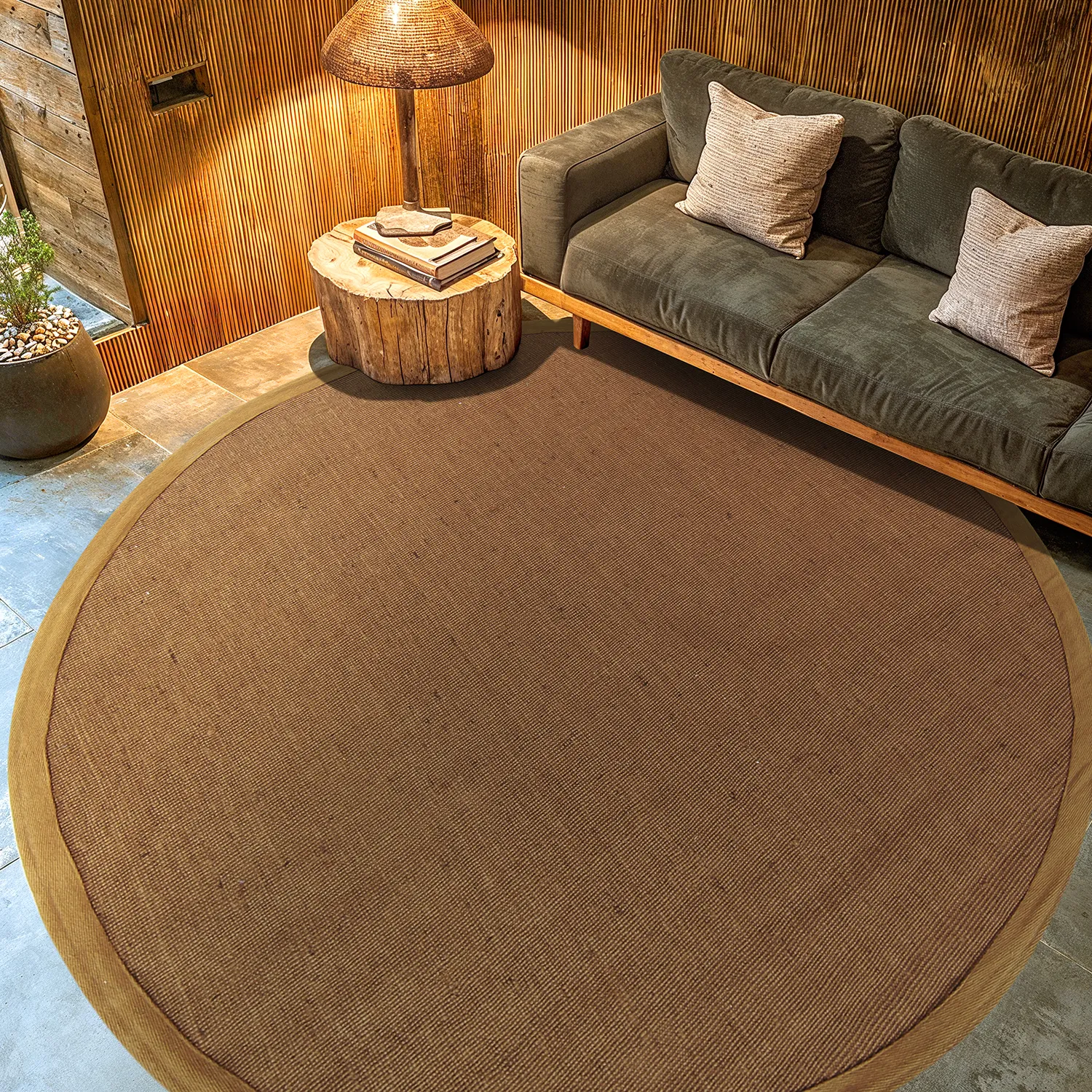 Rund Teppich (sisal) - Agave (braun)