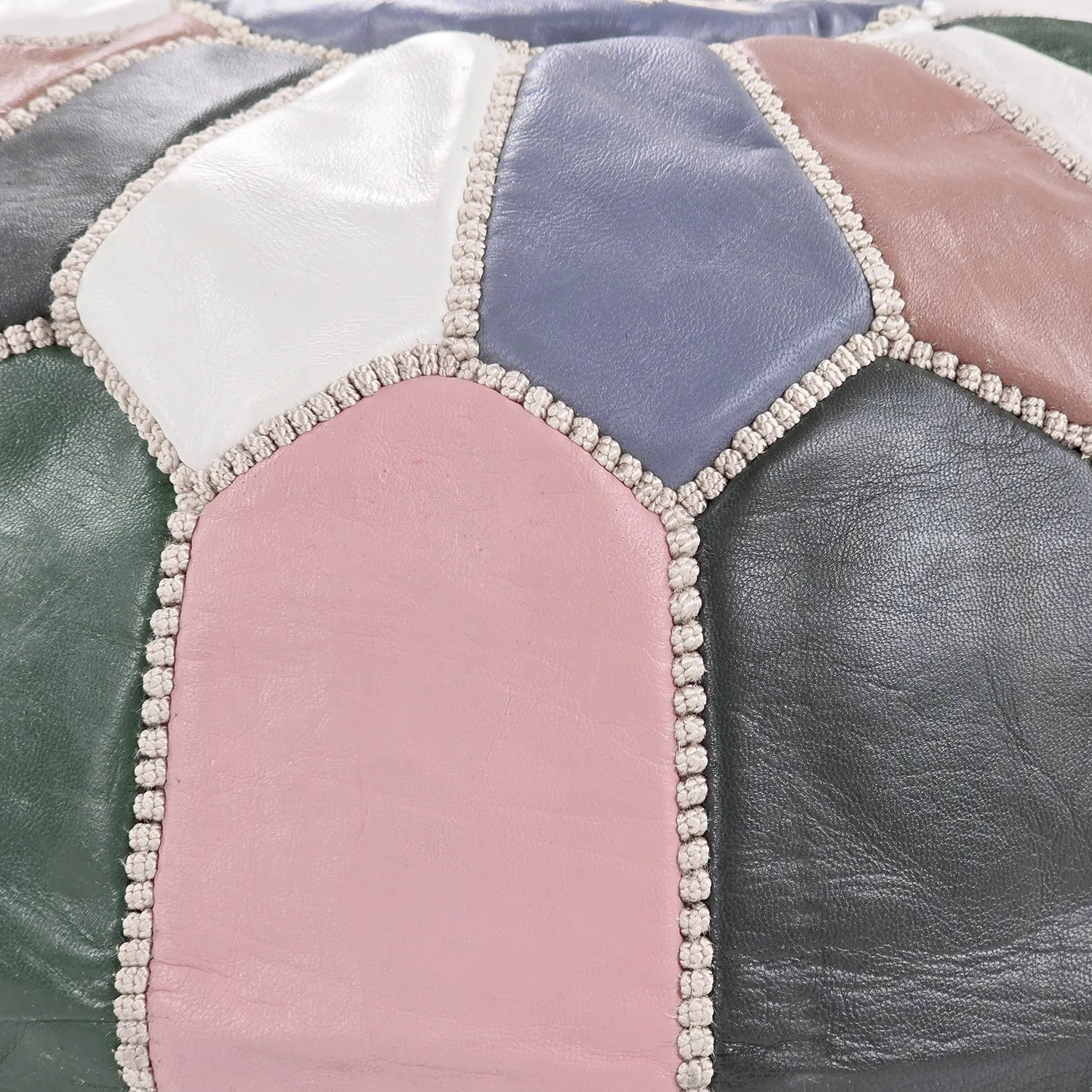Pouf - Marocain en cuir (multi) 04