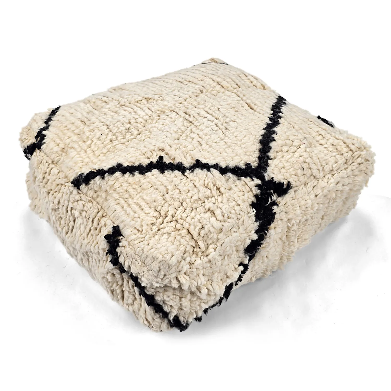 Sitzpoufs - Marokkanischer Pouf Beni Ourain 010