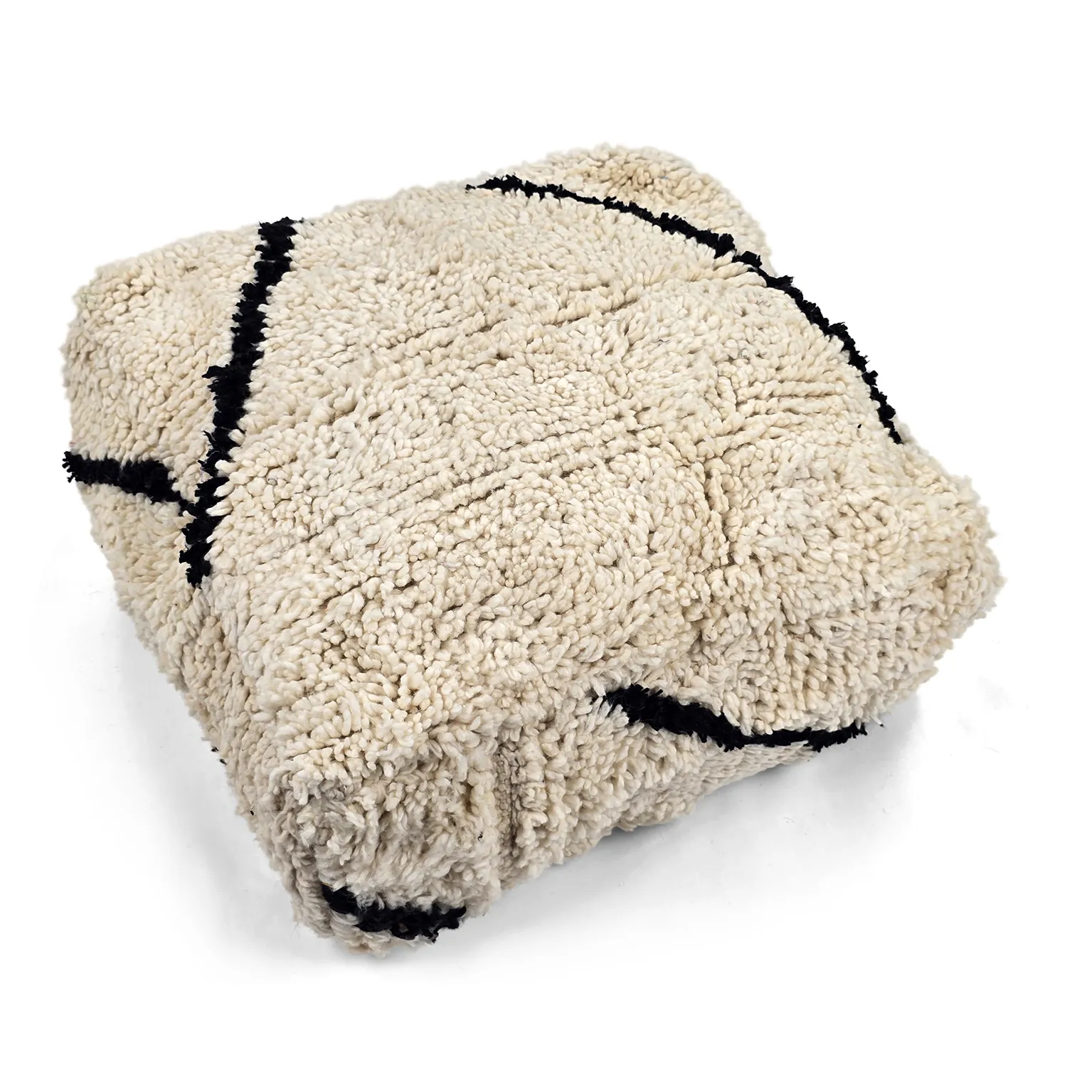 Sitzpoufs - Marokkanischer Pouf Beni Ourain 043