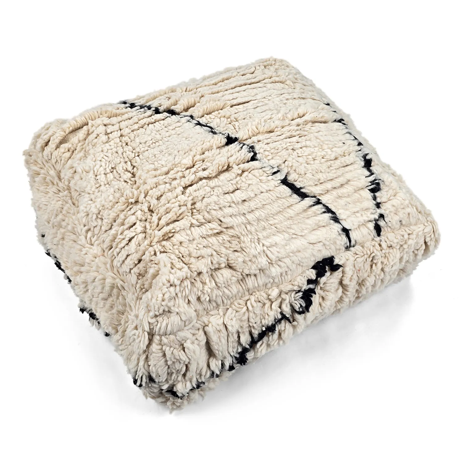 Sitzpoufs - Marokkanischer Pouf Beni Ourain 046