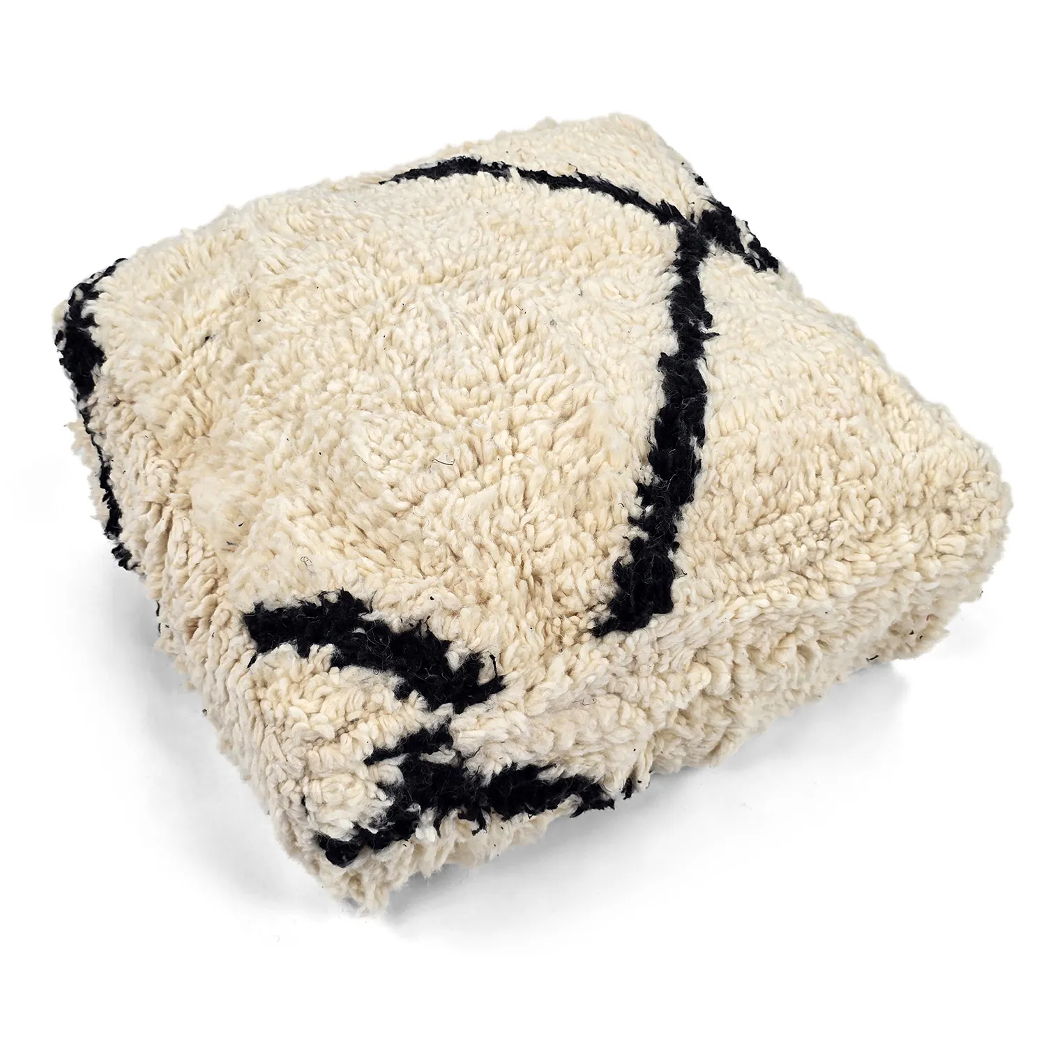 Sitzpoufs - Marokkanischer Pouf Beni Ourain 050