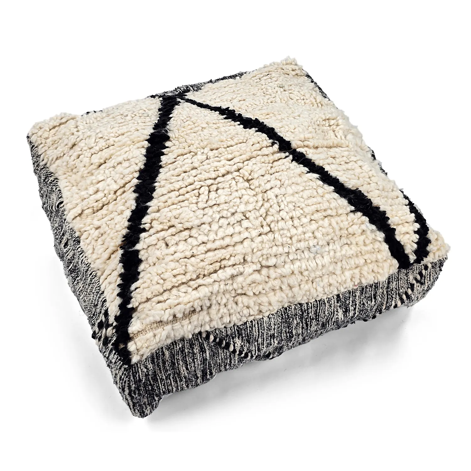 Sitzpoufs - Marokkanischer Pouf Beni Ourain 056