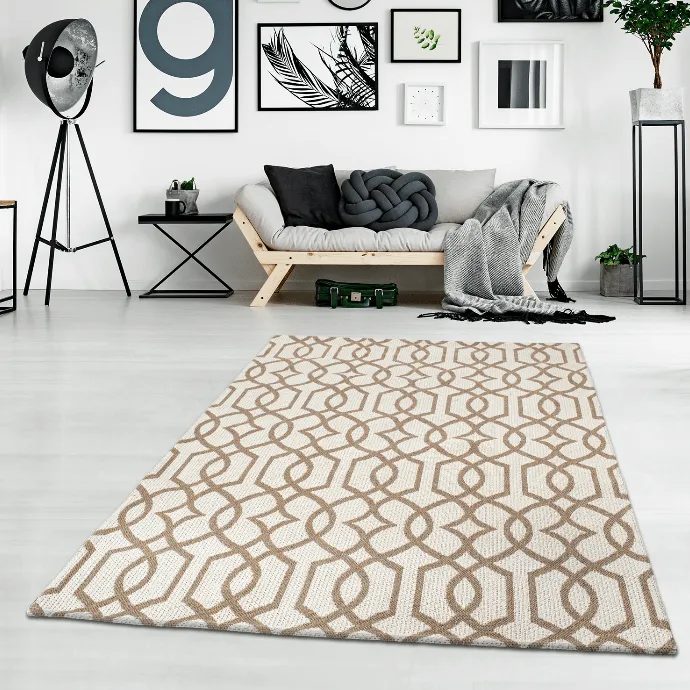 Baumwollteppich - Kebira (beige)