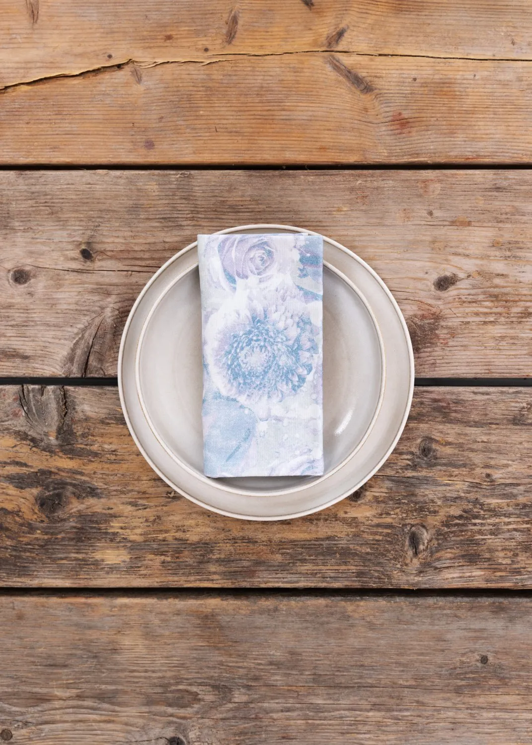 Serviettes de table en tissu - lot de 4 Soft (bleu)