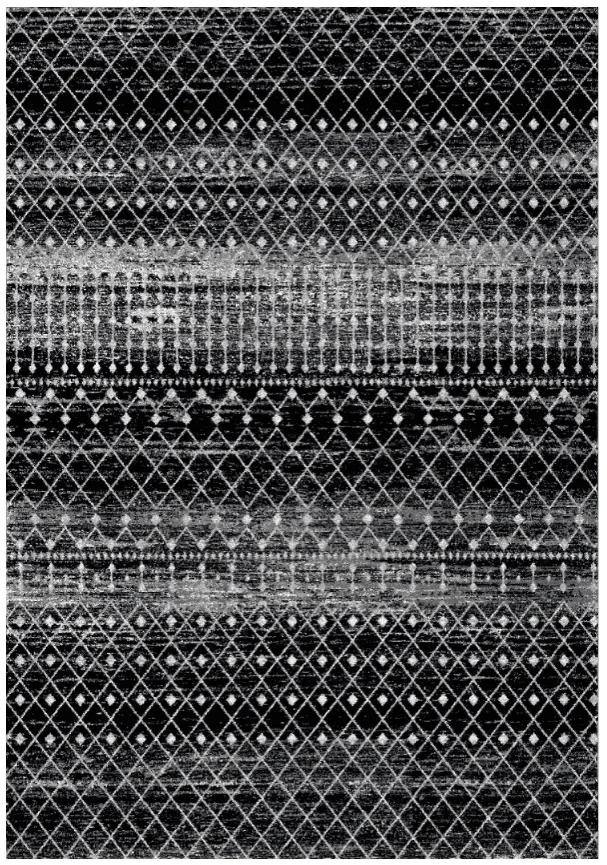 Wilton-Teppich - Stella (schwarz/weiß)