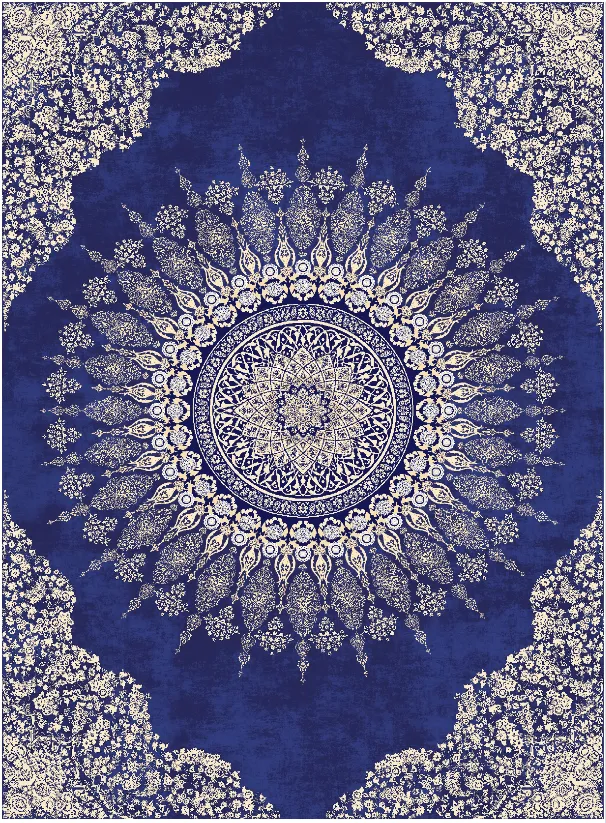 Tapis Wilton - Sandrigo (bleu/beige)