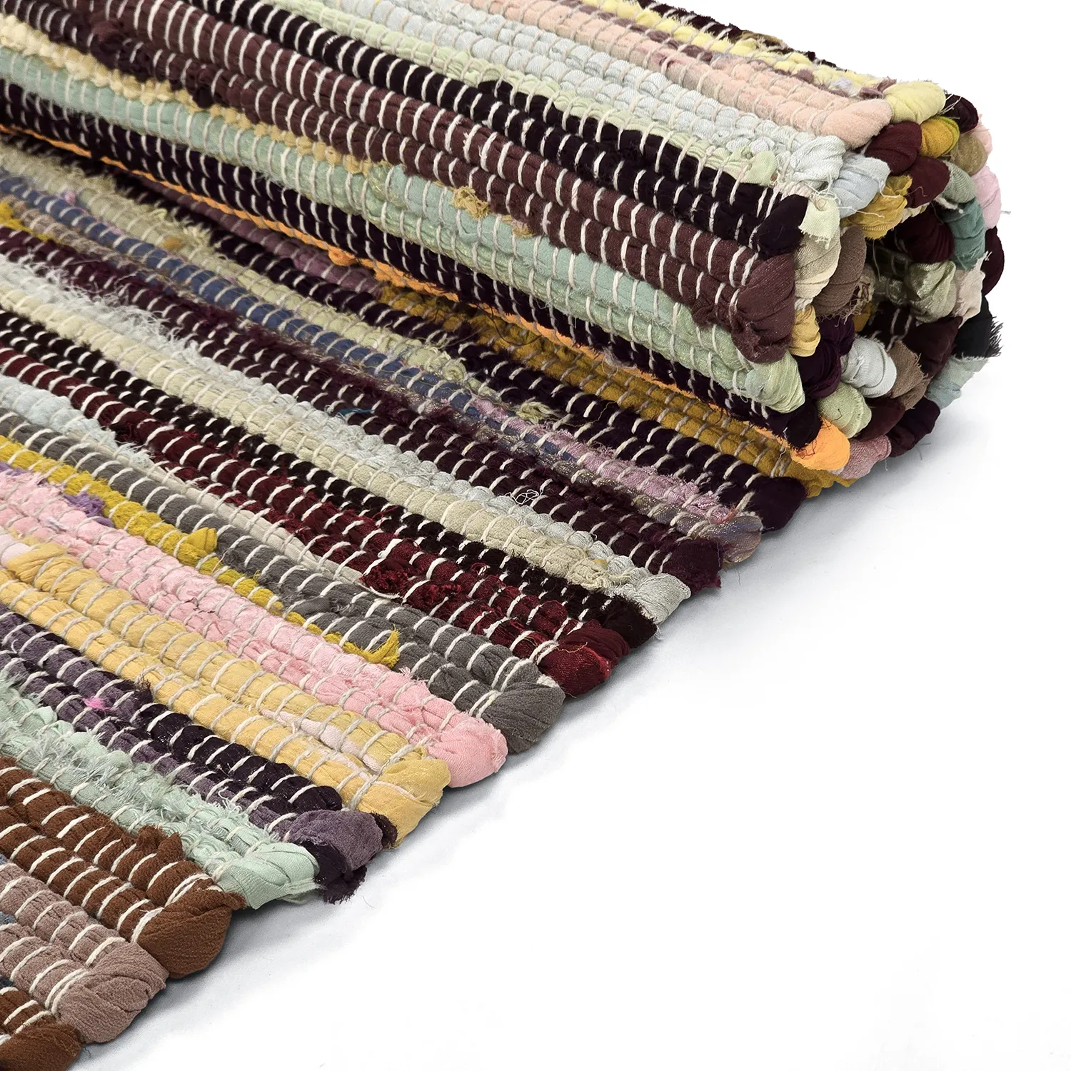 Tapis chiffons - Happy (jaune/multicolore)