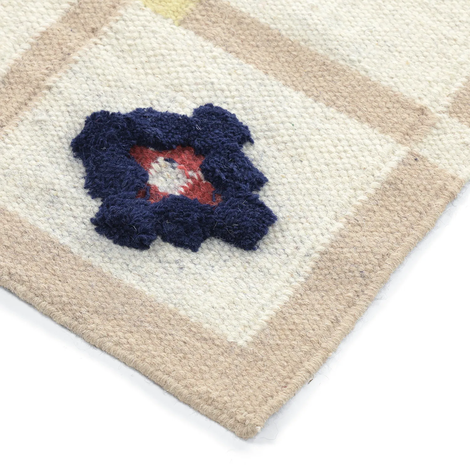Wollteppich - Lausanne Flatweave Tufted Premium (weiß/beige)