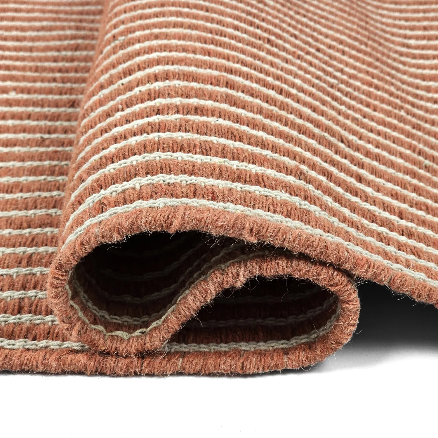 Wollteppich - Arbil (terrakotta/weiß)