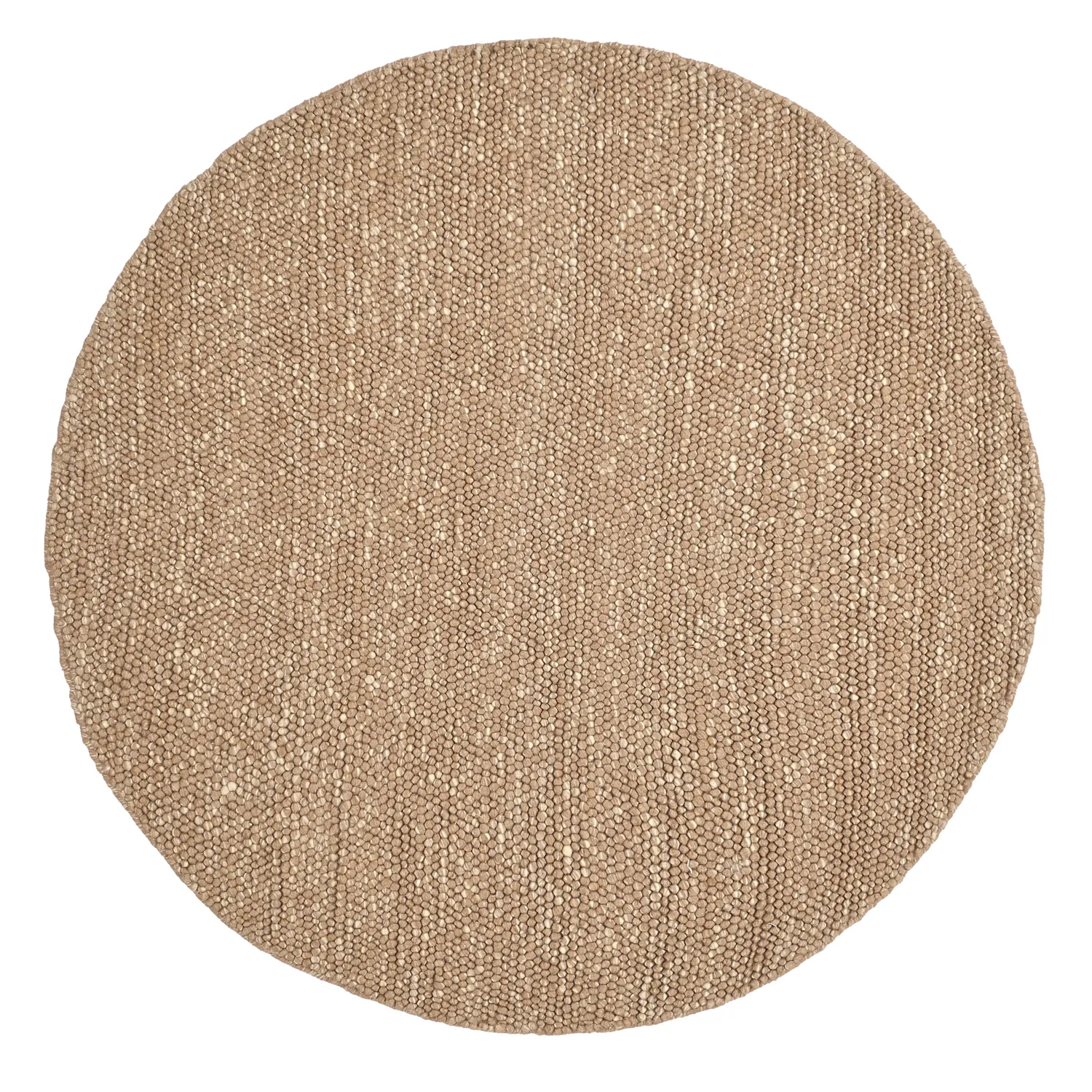 Rund Teppich - Avafors Wool Bubble (hellbraun/weiß)