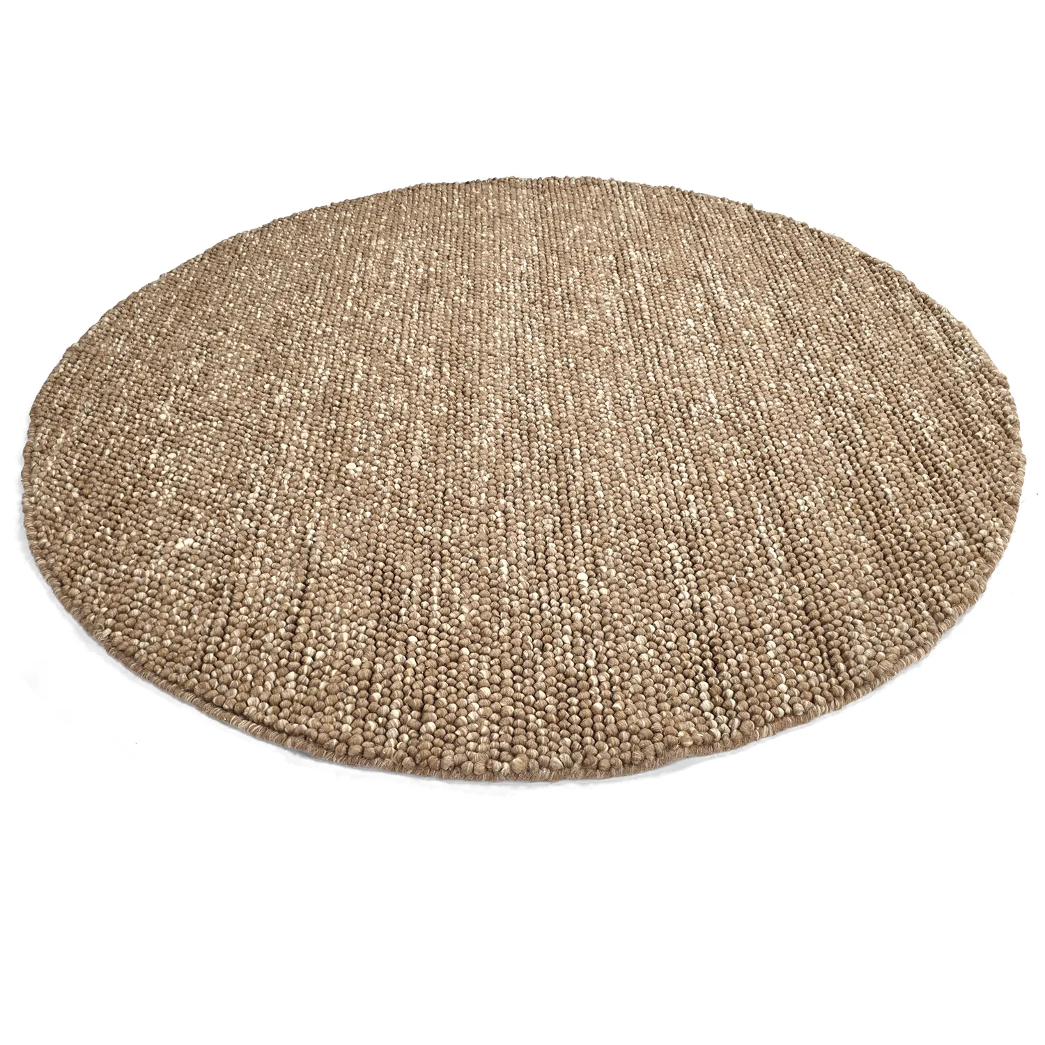 Rund Teppich - Avafors Wool Bubble (hellbraun/weiß)