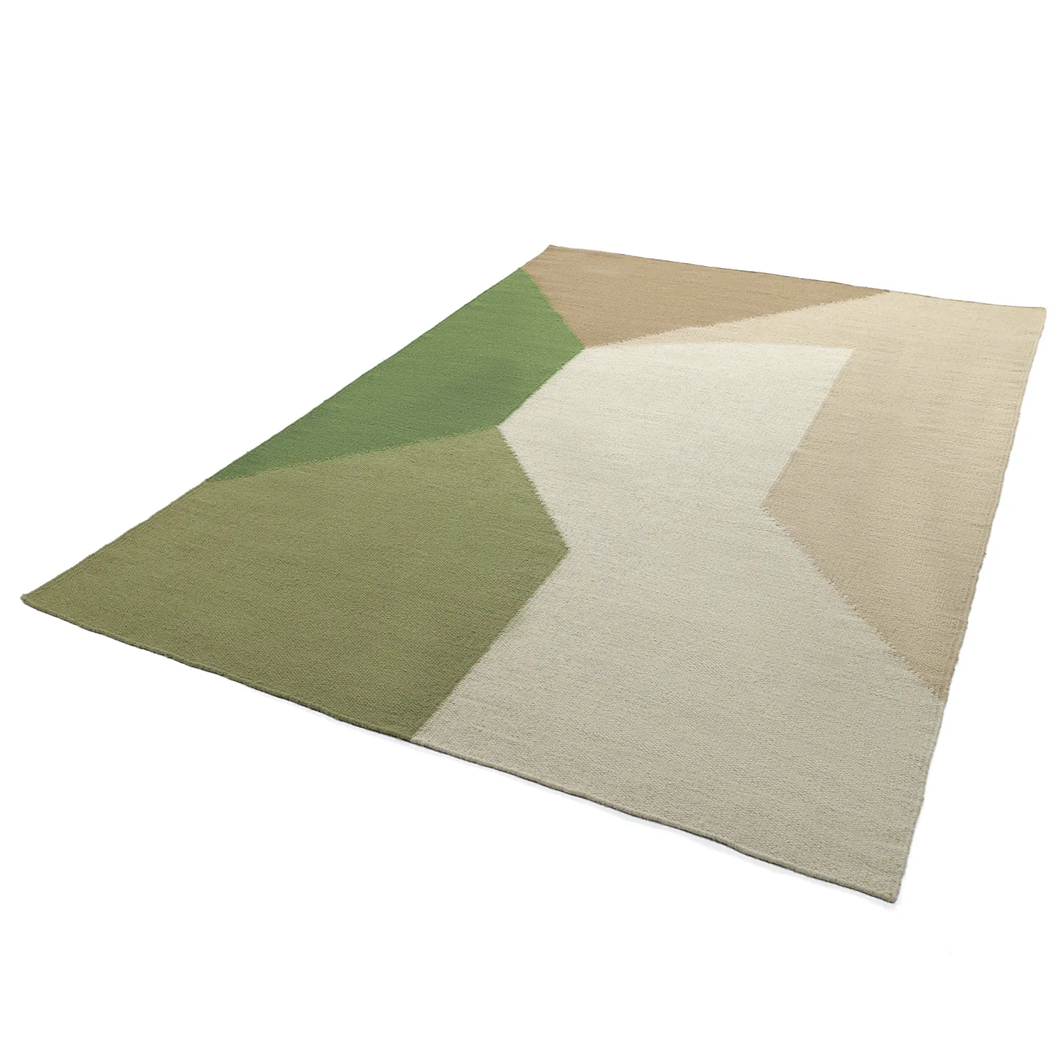 Tapis de laine - Aveiro (vert/multicolore)