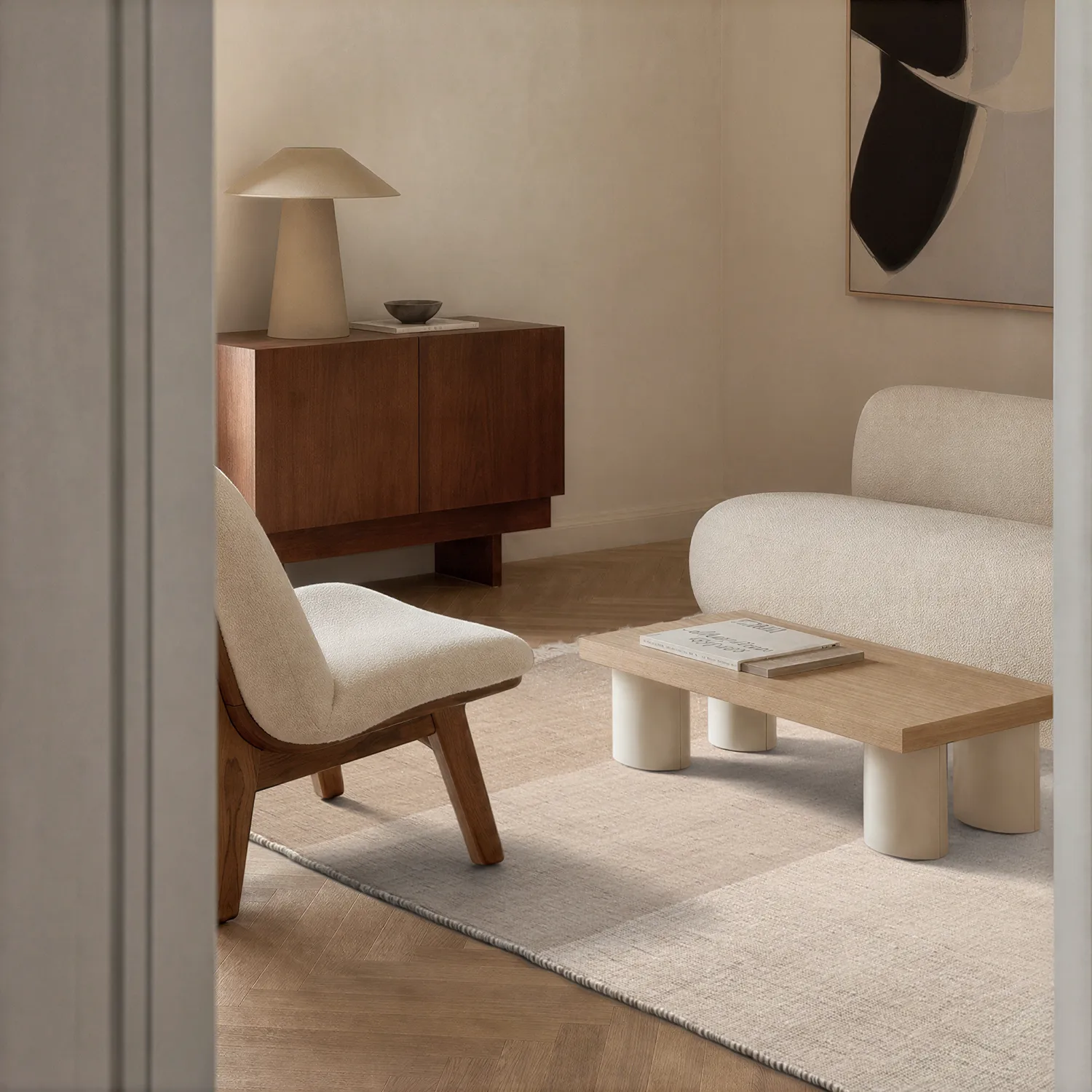 Tapis de laine - Chaves (beige)
