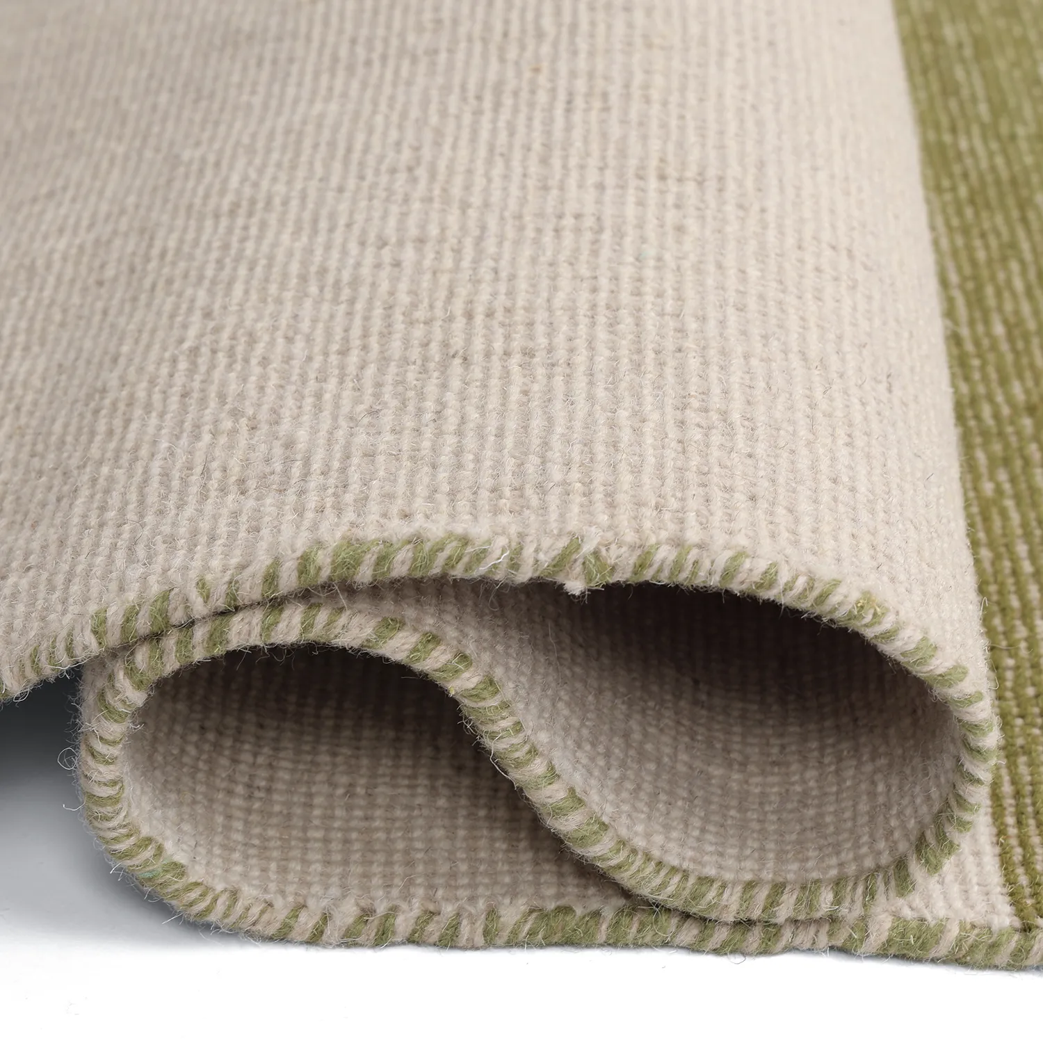 Wollteppich - Chaves (grün/beige)
