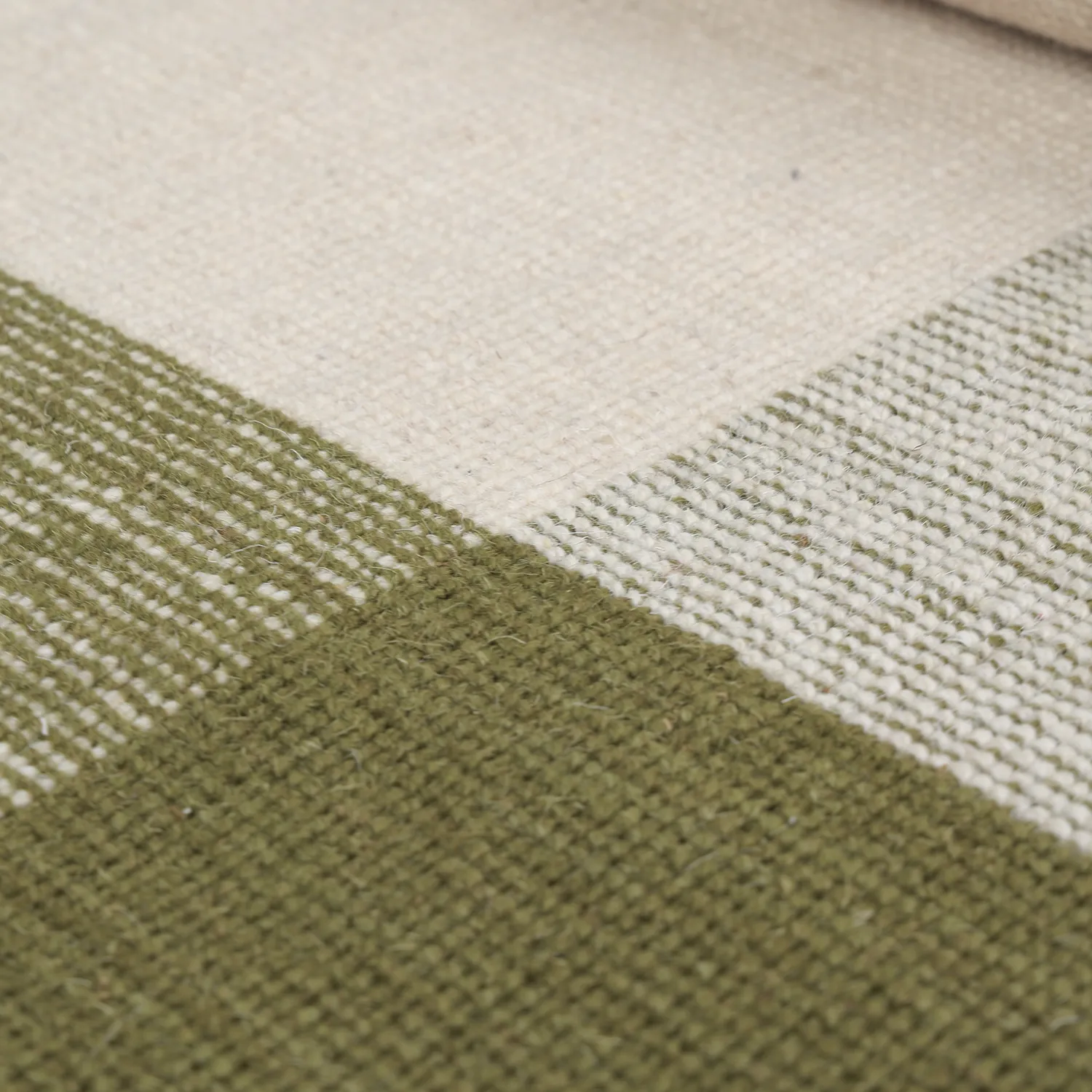 Wollteppich - Chaves (grün/beige)