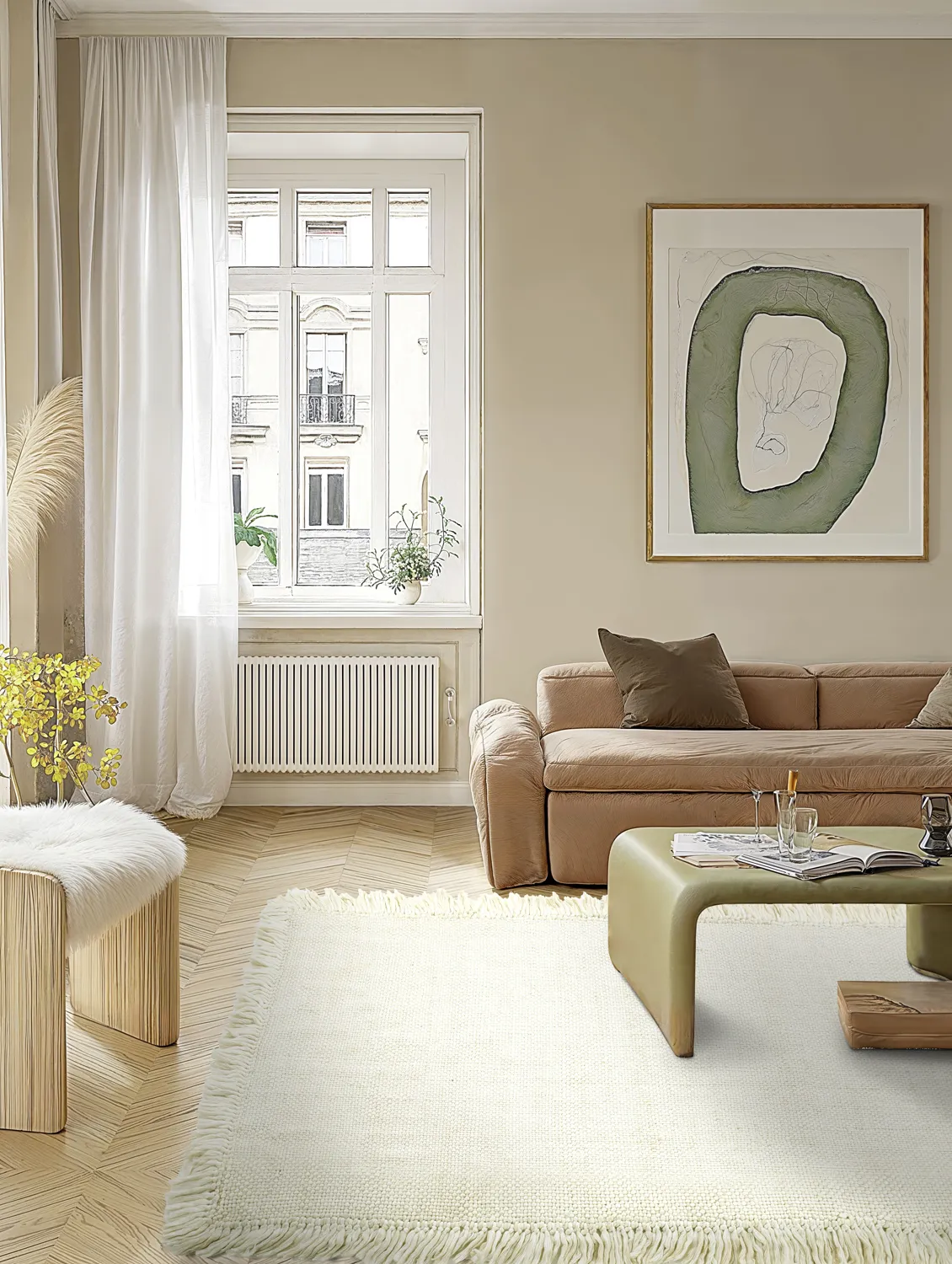 Wollteppich - Dalita (cremefarben)