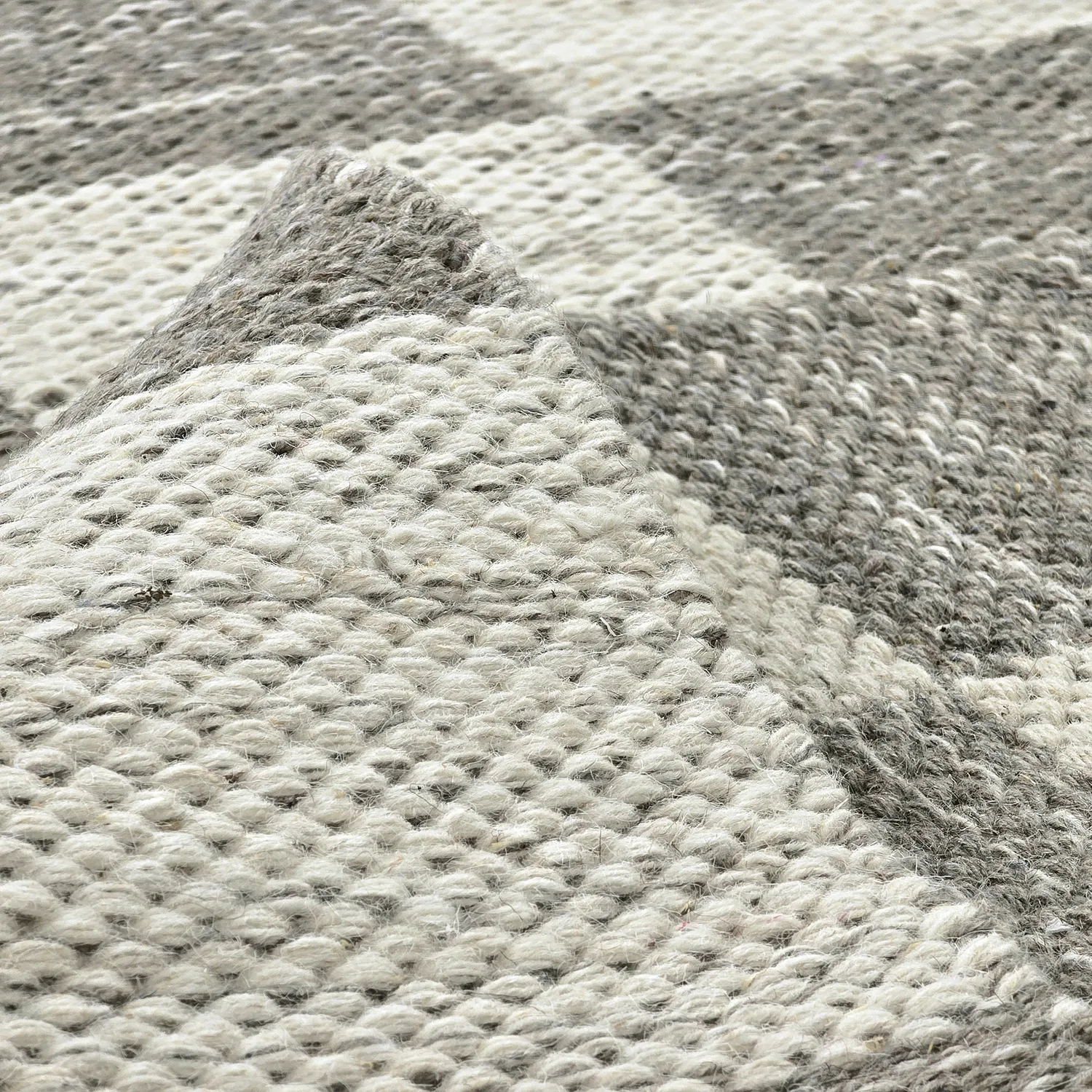 Wollteppich - Dundee (grau/weiß)