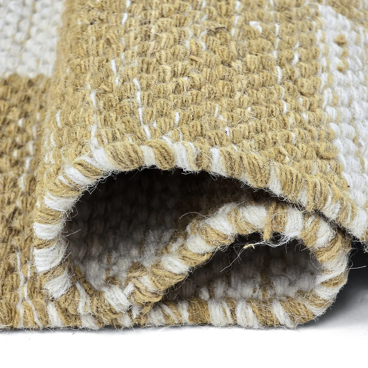 Wollteppich - Dundee (gelb/weiß)