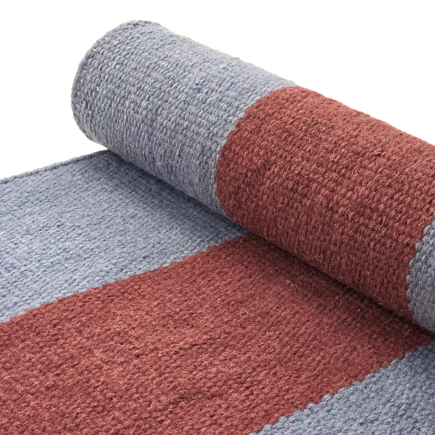 Wollteppich - Garine (blau/rot)