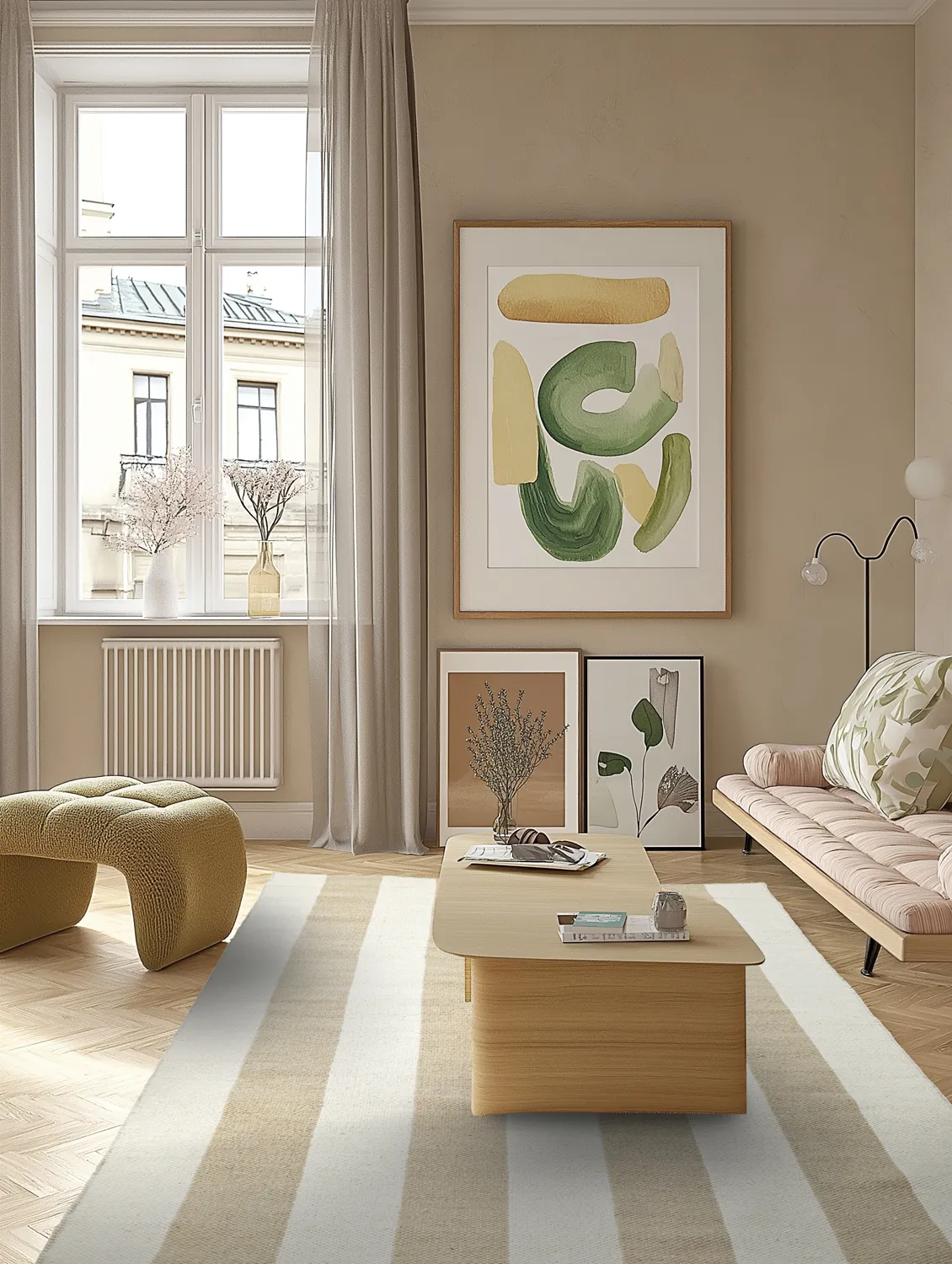 Tapis en laine - Garine (blanc cassé/beige)