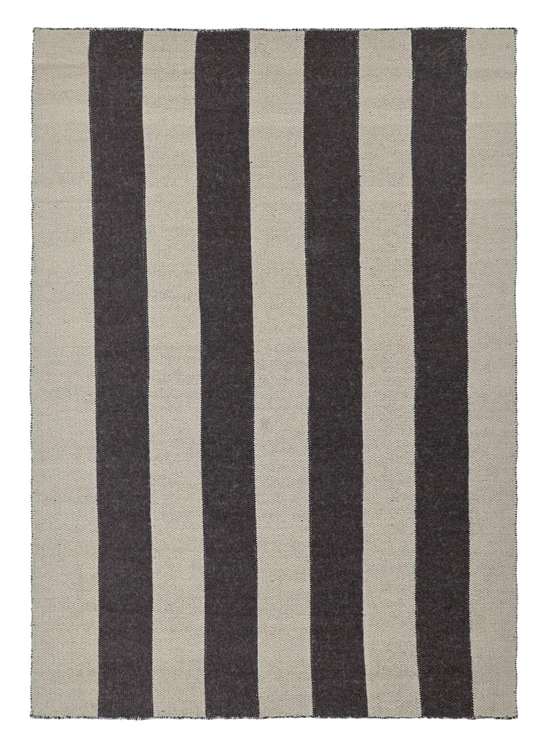 Wollteppich - Garine (schwarz/beige)